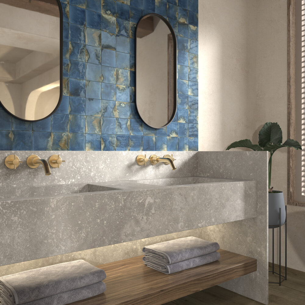 Dune Granadella Marino Subway Tile in Gloss Finish - Product Image