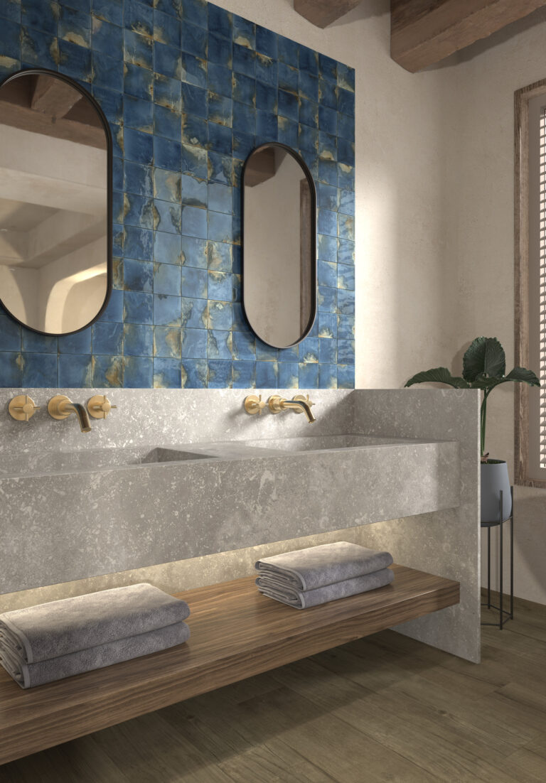 Dune Granadella Marino Subway Tile in Gloss Finish - Product Image