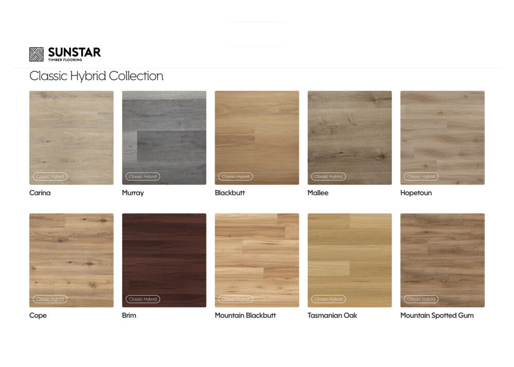 Sunstar Classic Hybrid Flooring - Product Range