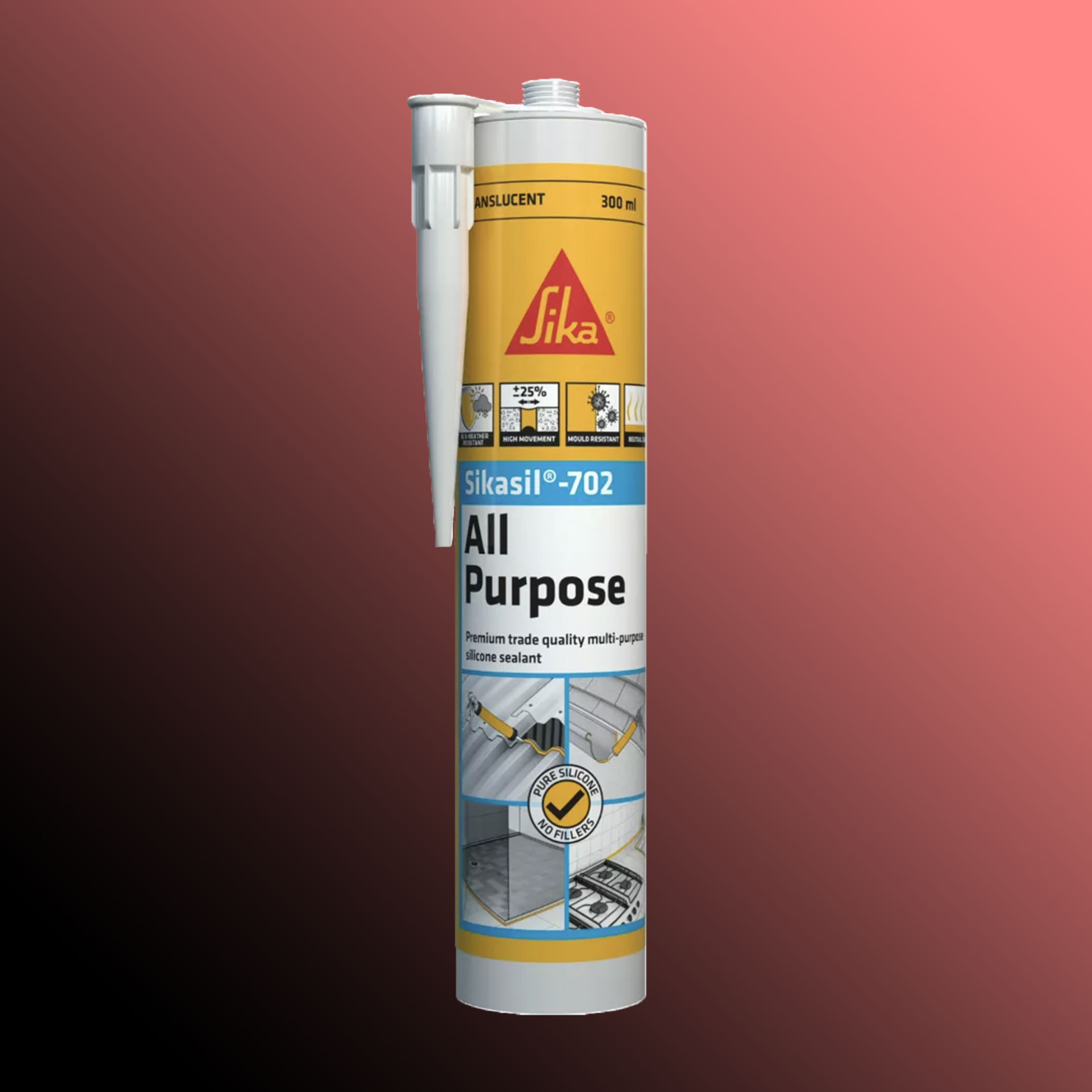 Sika SikaSil 702 Premium Pure Silicon Sealant - Product Image