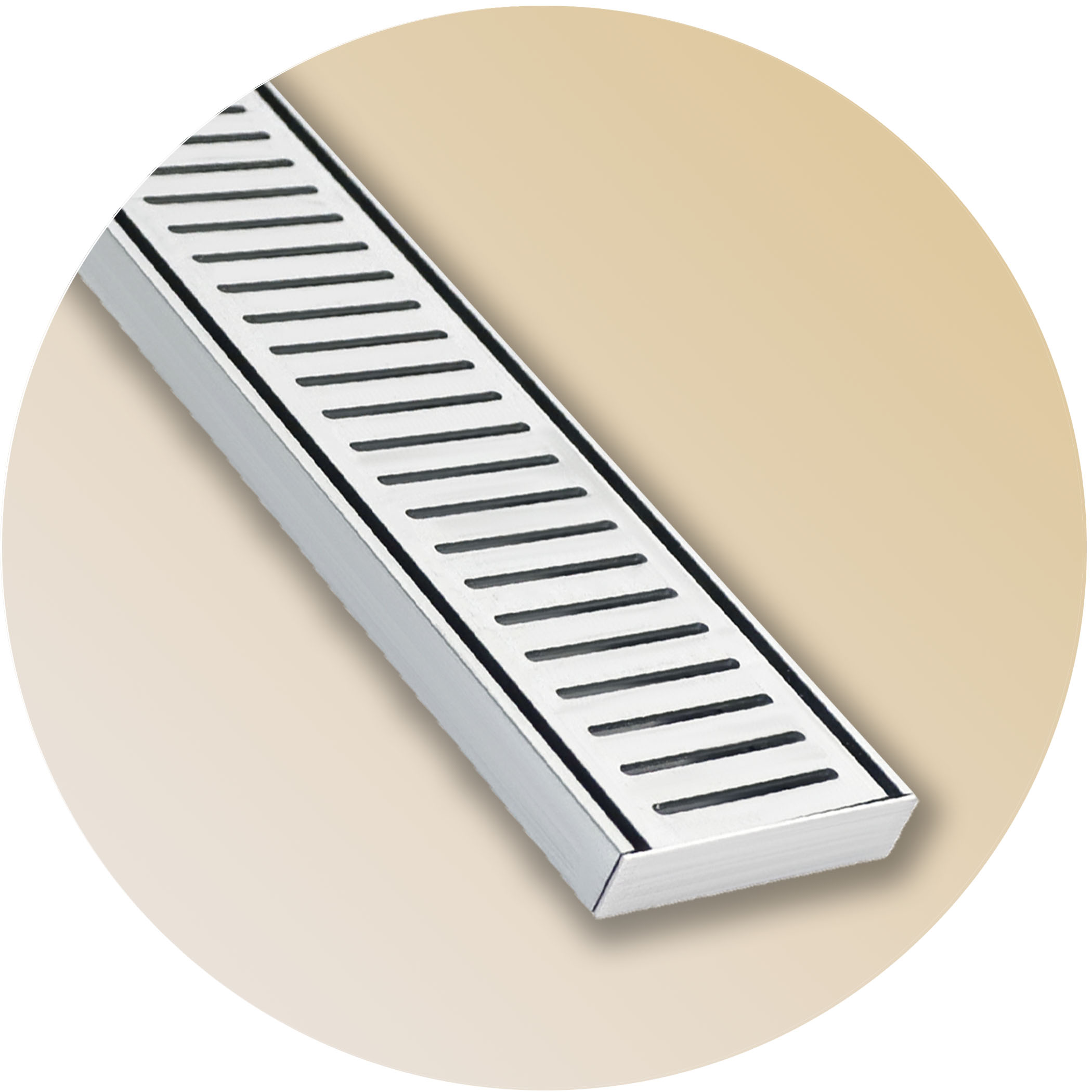 Lauxes NXT21 Linear Floor Grate - Silver Variation Image