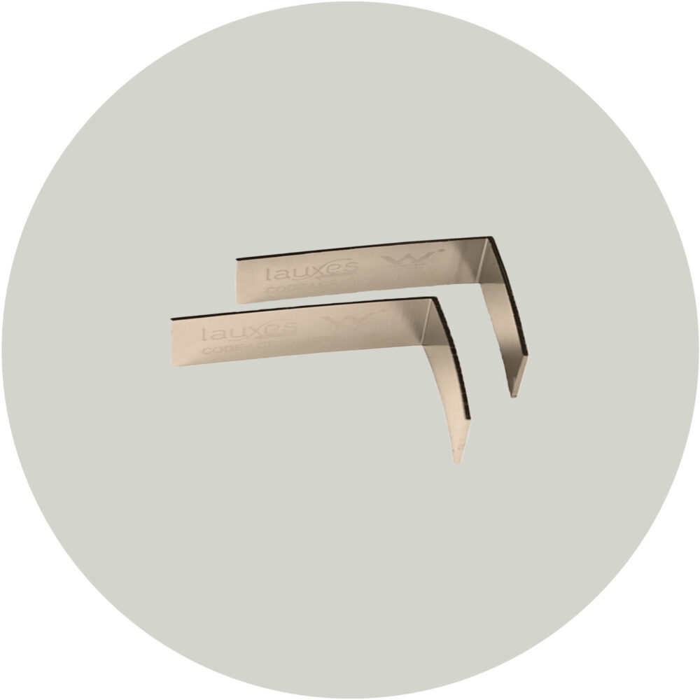 Lauxes Drainage Grates 90 Degree Joiners -14mm Brushed Nickel Variation