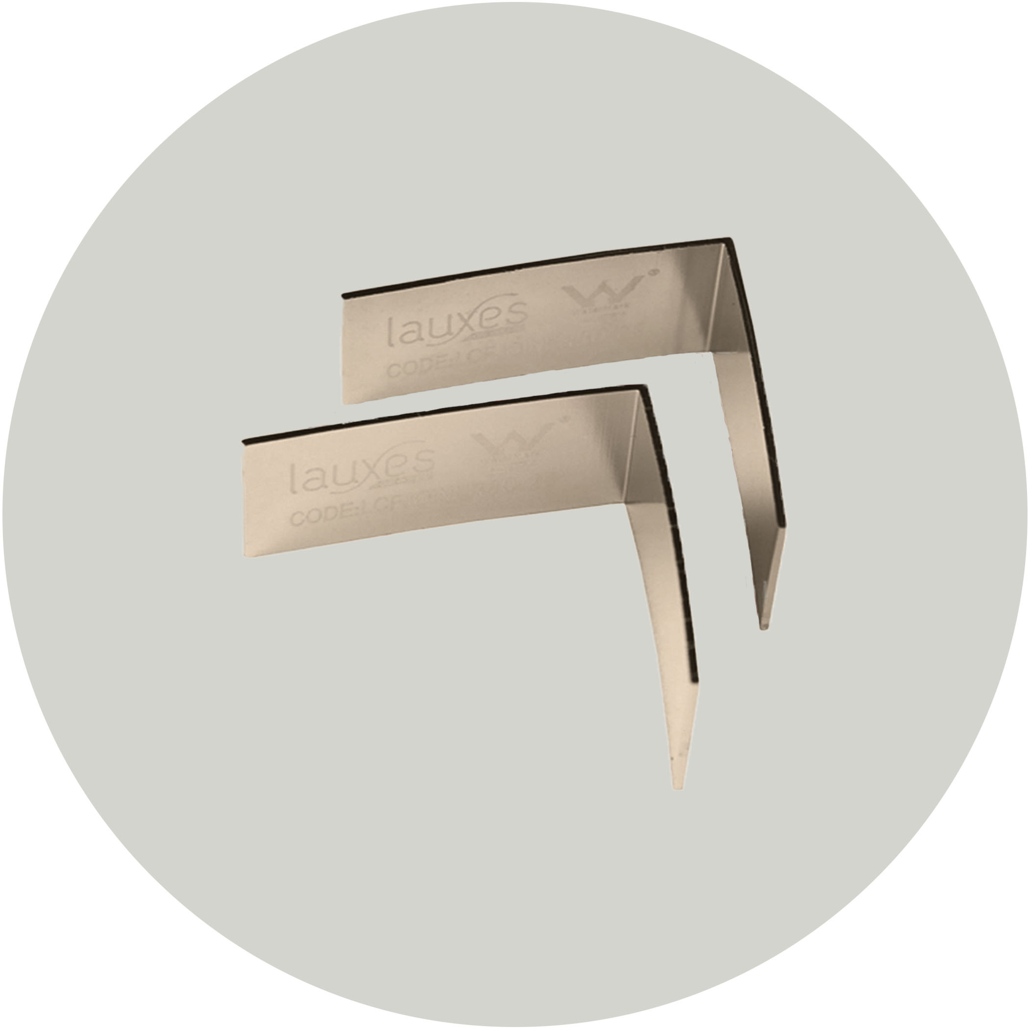 Lauxes Drainage Grates 90 Degree Joiners -23mm Brushed Nickel Variation