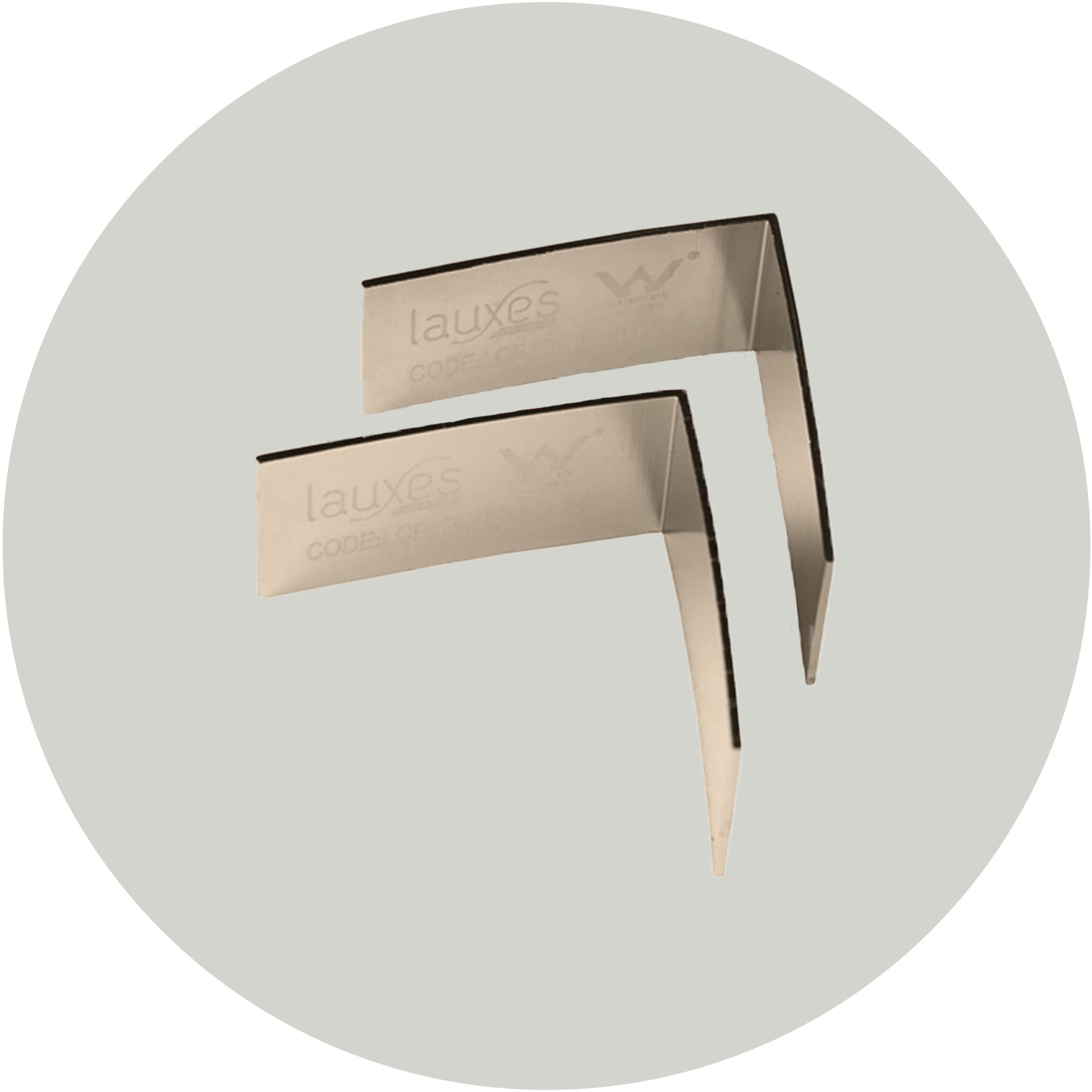 Lauxes Drainage Grates 90 Degree Joiners -26mm Brushed Nickel Variation