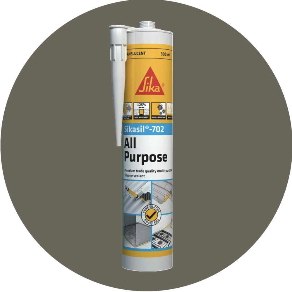 Sika SikaSil 702 Premium Pure Silicon Sealant - 300g Earth Grey Variation Image