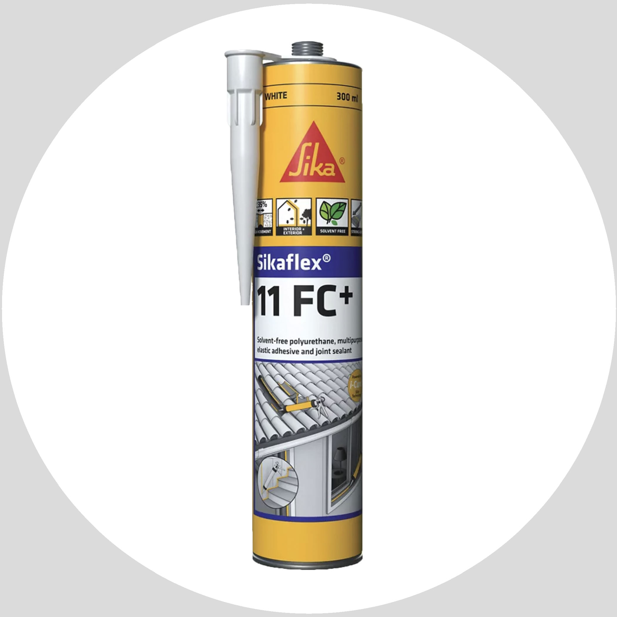 Sika SikaFlex 11FC+ PU Sealant Adhesive - 300ml Cartridge White Variation Image
