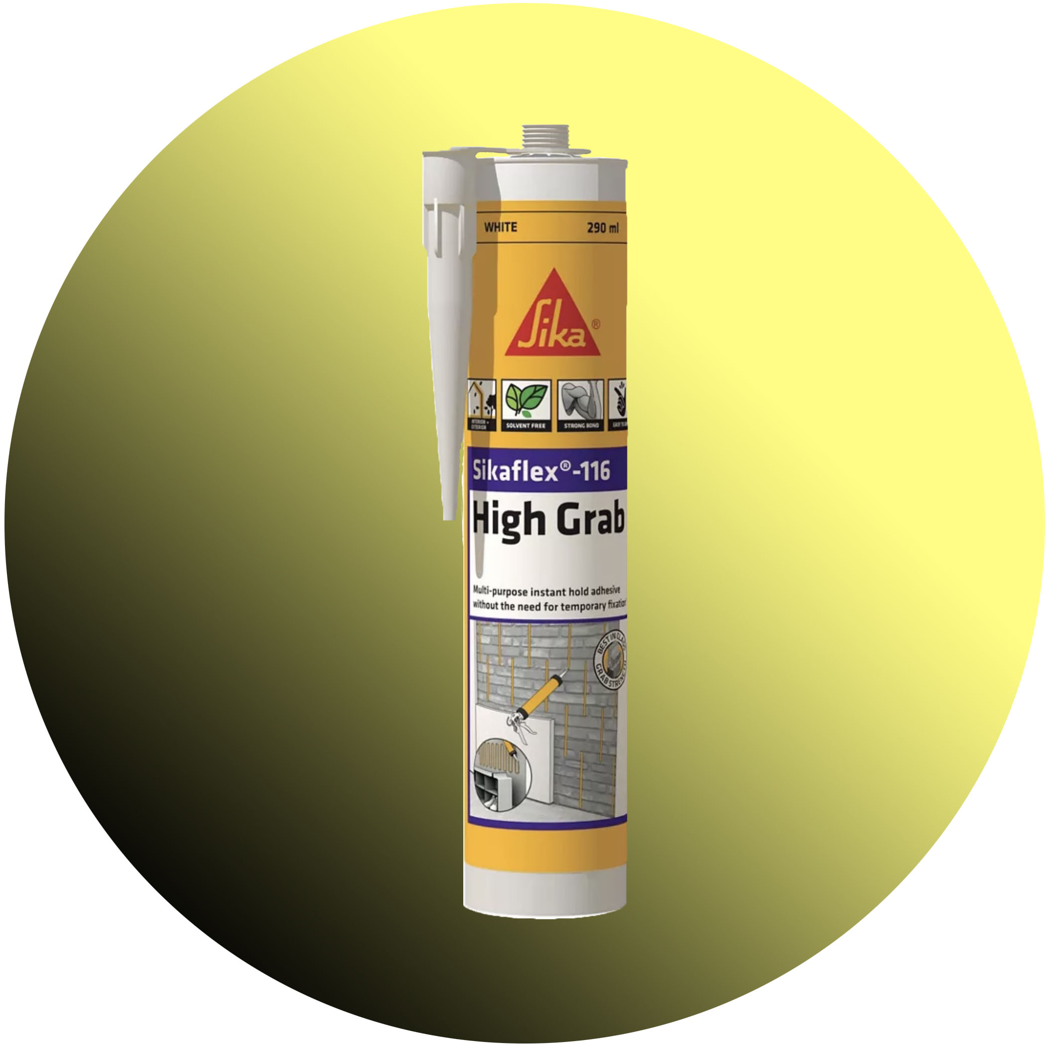 Sika SikaFlex 116 High Grab Construction Adhesive - Product Image