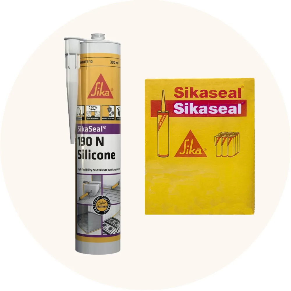 Sika SikaSeal 190N High Flexibility Silicon Sealant - 12 x Jasmin 43 Variation Image
