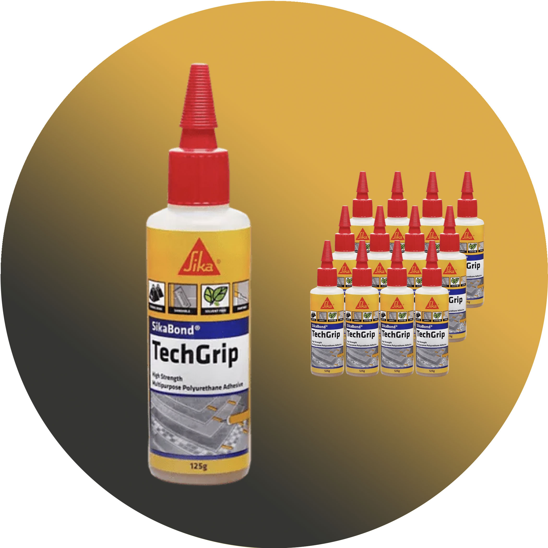 Sika SikaBond TechGrip - High Strength PU Glue - 12 x 125g Variation Image