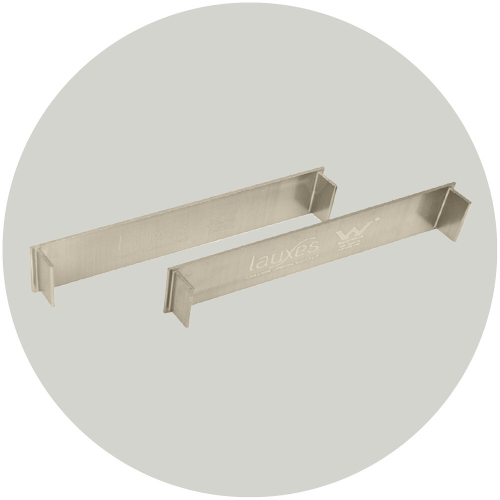 Lauxes Drainage Grates Thin End Caps - 14mm Brushed Nickel Variation Image