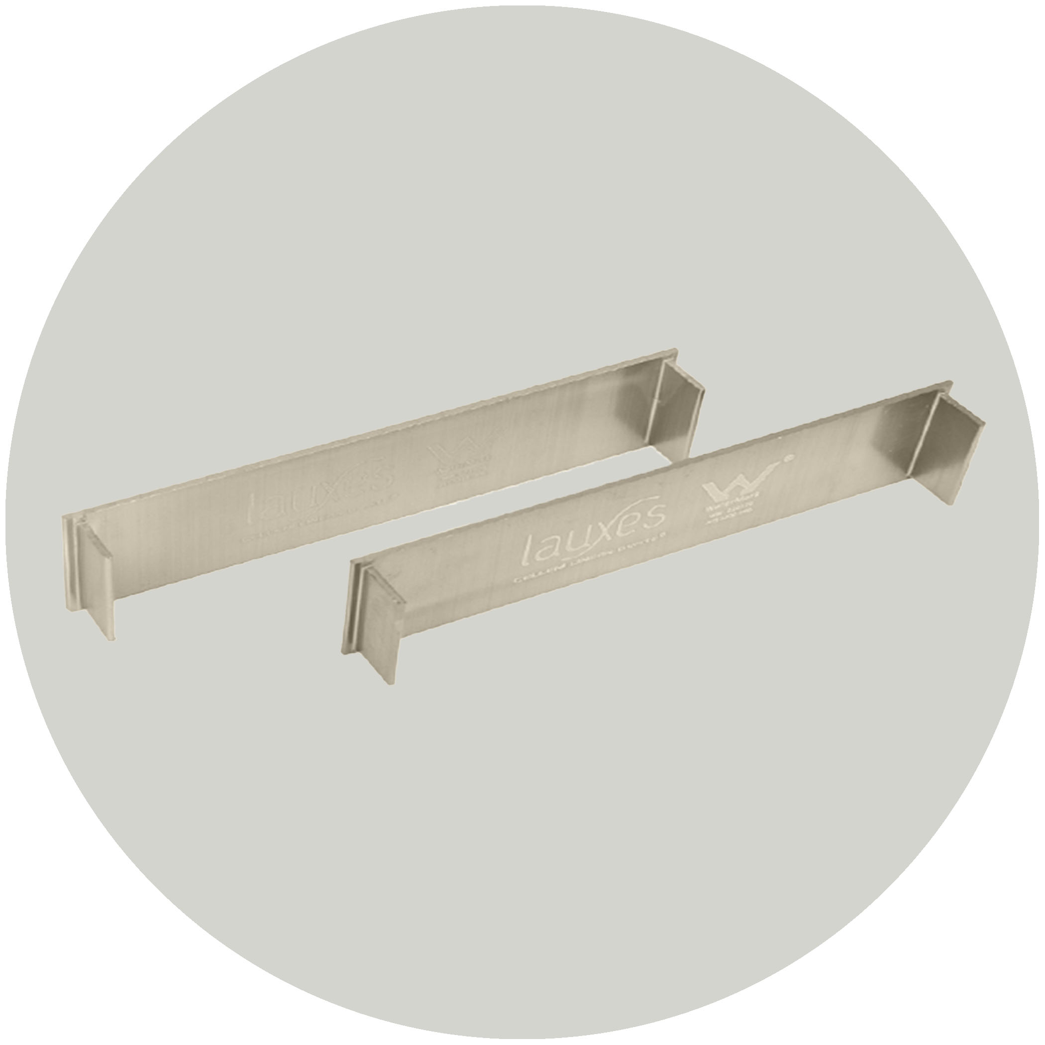 Lauxes Drainage Grates Thin End Caps - 14mm Brushed Nickel Variation Image
