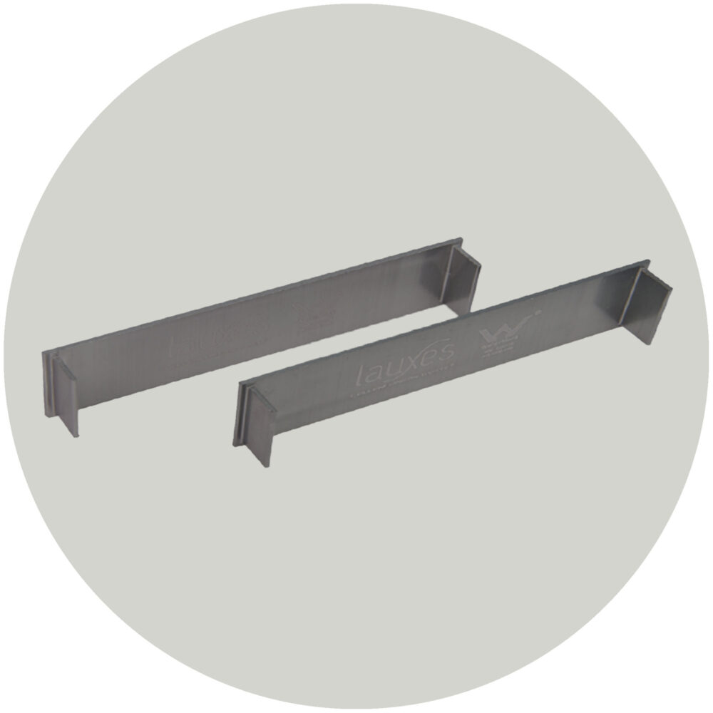 Lauxes Drainage Grates Thin End Caps - 14mm Gunmetal Variation Image