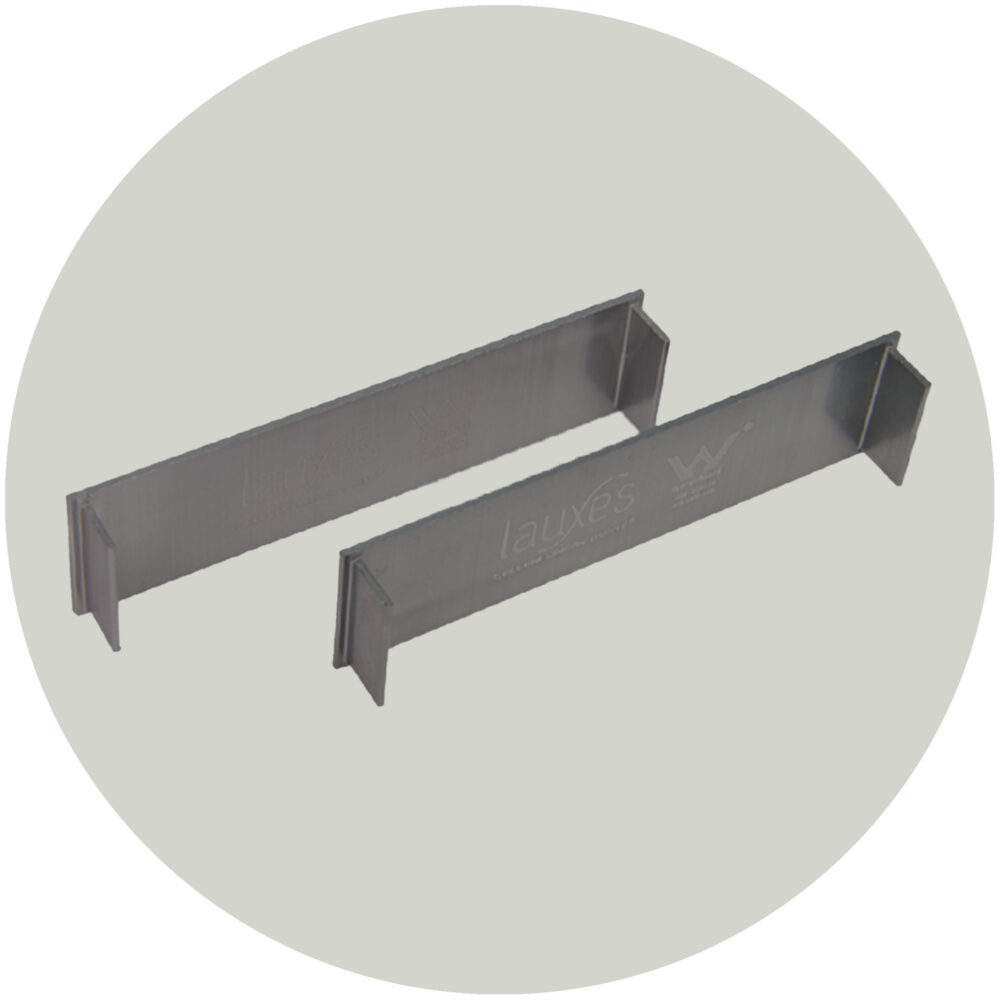 Lauxes Drainage Grates Thin End Caps - 21mm Gunmetal Variation Image