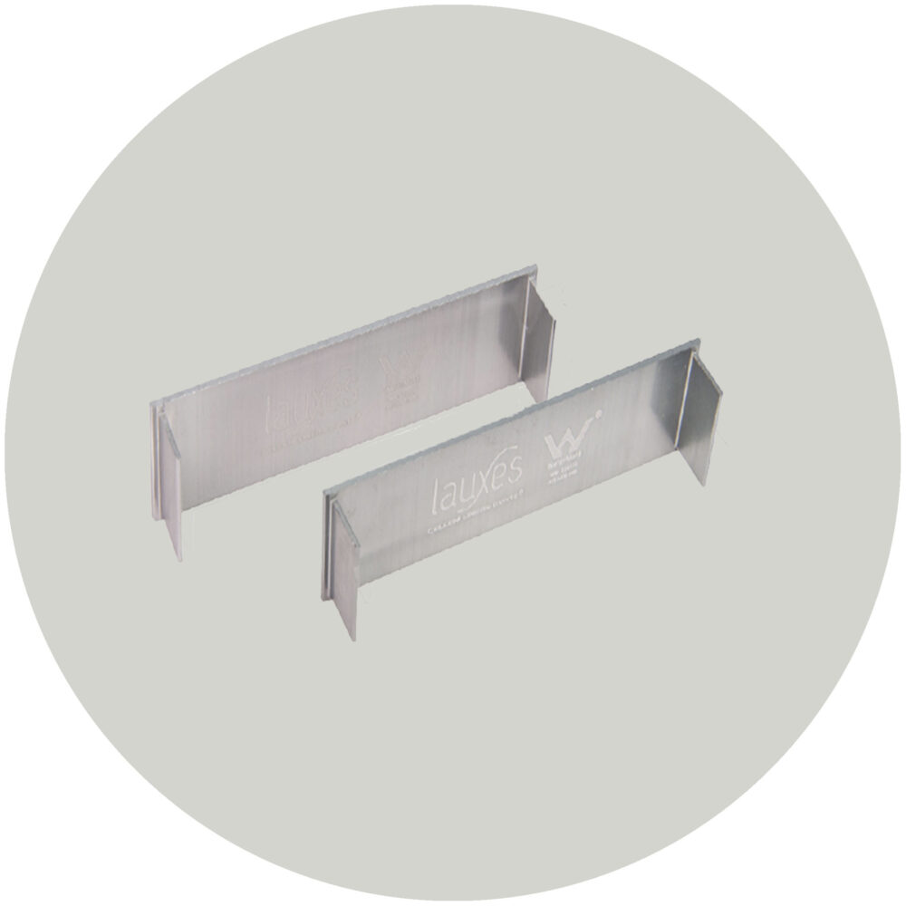 Lauxes Drainage Grates Thin End Caps - 23mm Silver Variation Image