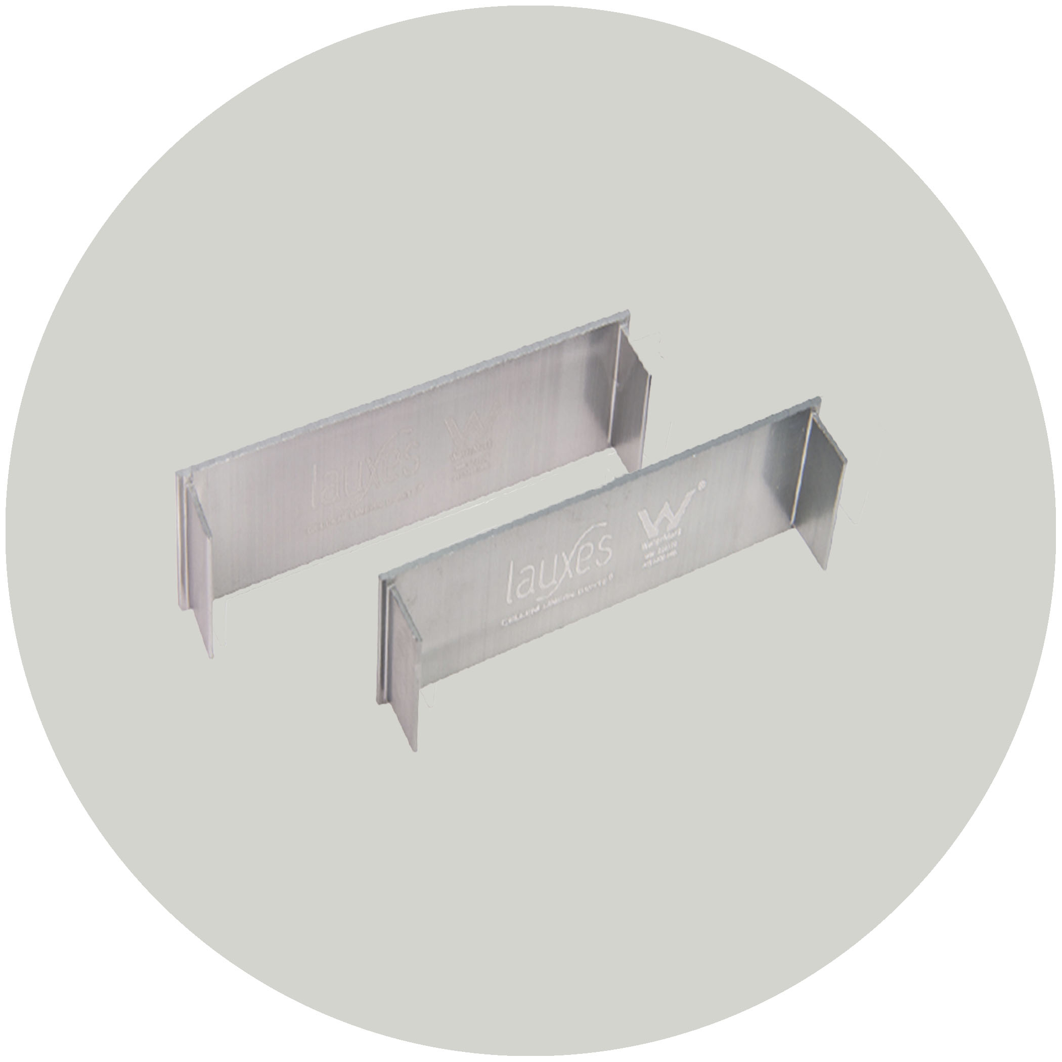 Lauxes Drainage Grates Thin End Caps - 23mm Silver Variation Image