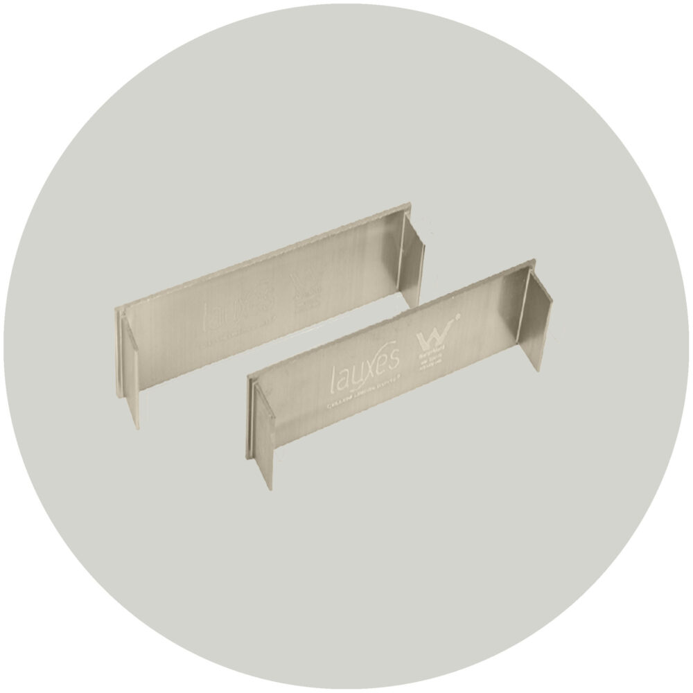 Lauxes Drainage Grates Thin End Caps - 23mm Brushed Nickel Variation Image