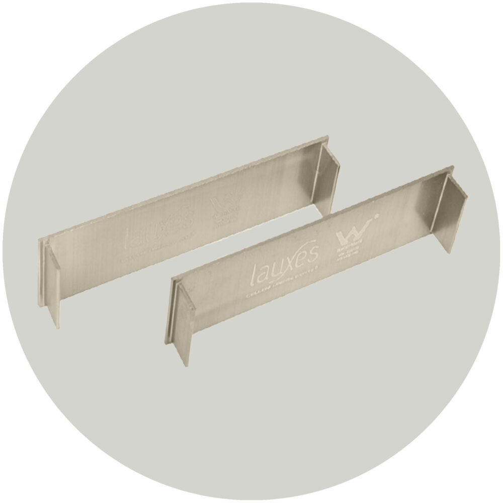 Lauxes Drainage Grates Thin End Caps - 26mm Brushed Nickel Variation Image