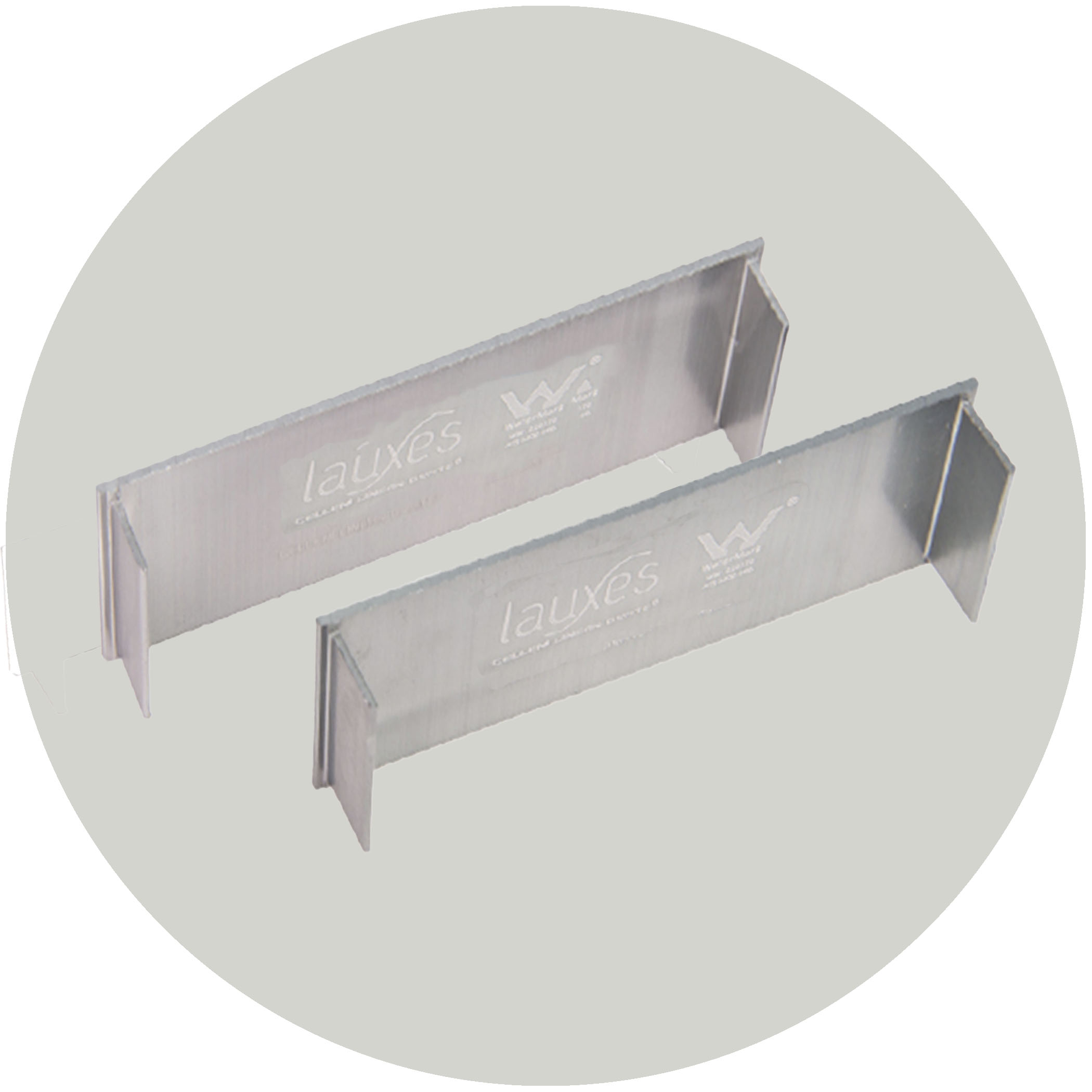 Lauxes Drainage Grates Thin End Caps - 35mm Silver Variation Image