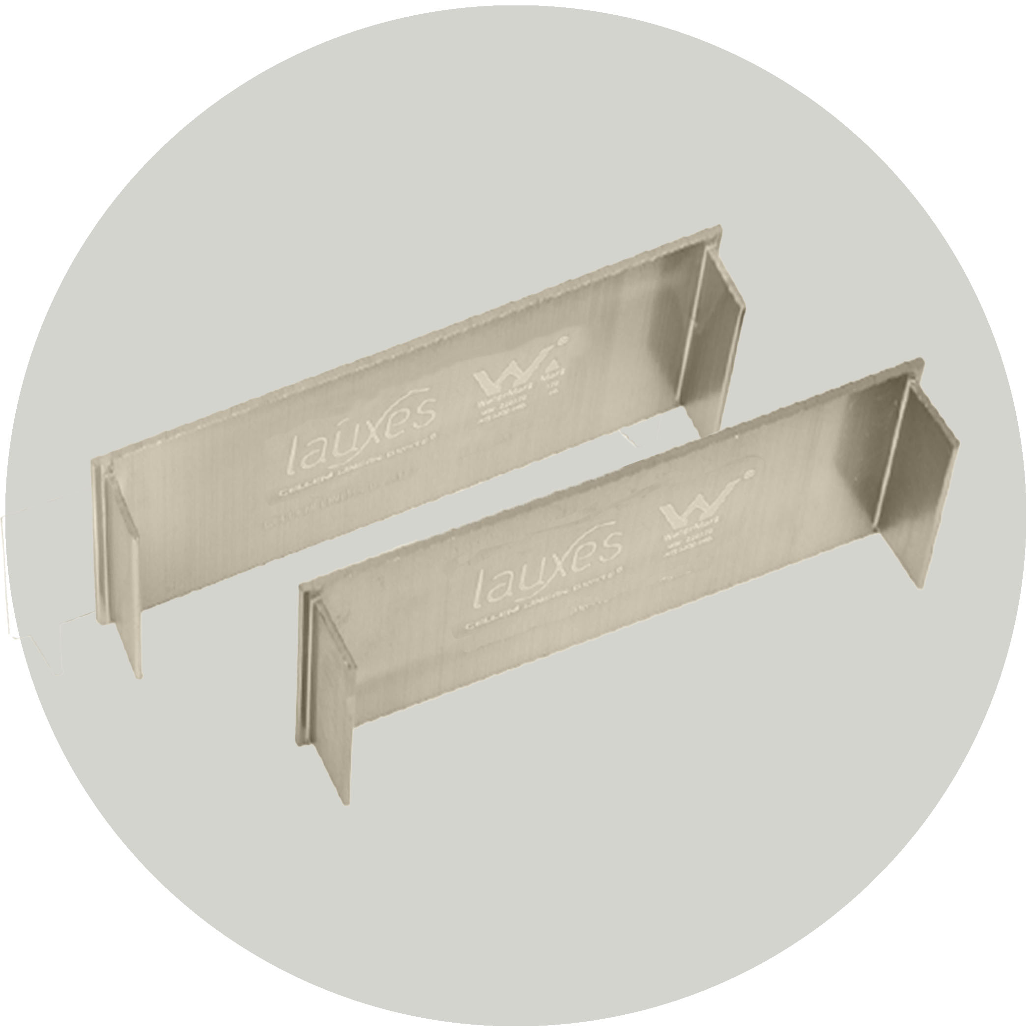 Lauxes Drainage Grates Thin End Caps - 35mm Brushed Nickel Variation Image