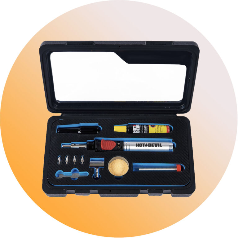 Hot Devil 12 Piece Butane Soldering Iron and Blow Torch Kit - Product Image
