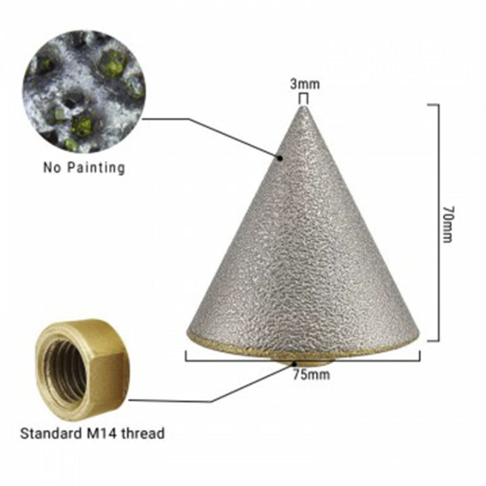Diamond Chamfer Cone Heads - 76mm Gallery Image