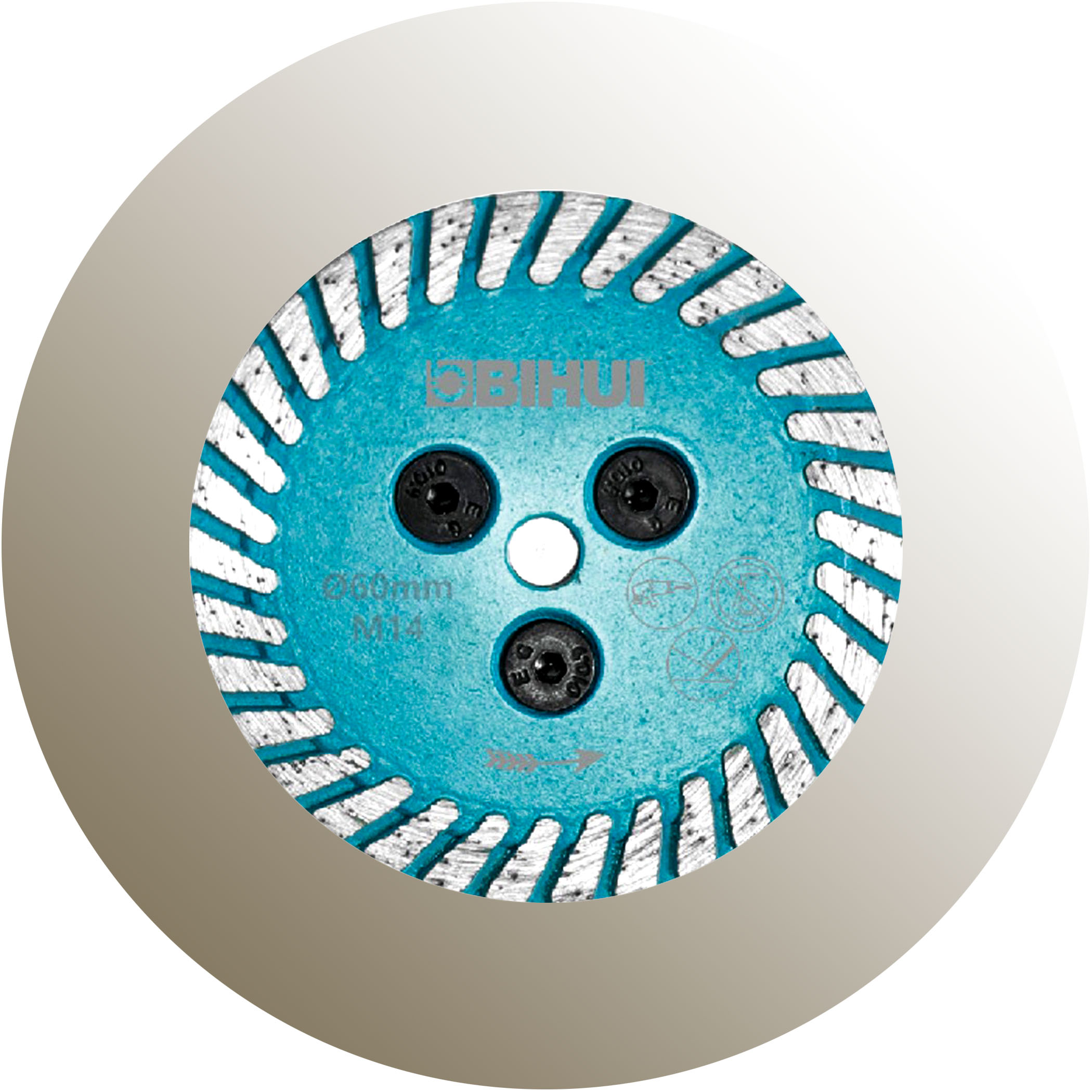 Bihui Mini Diamond Blade - 60mm suits M14 Thread - Product Image
