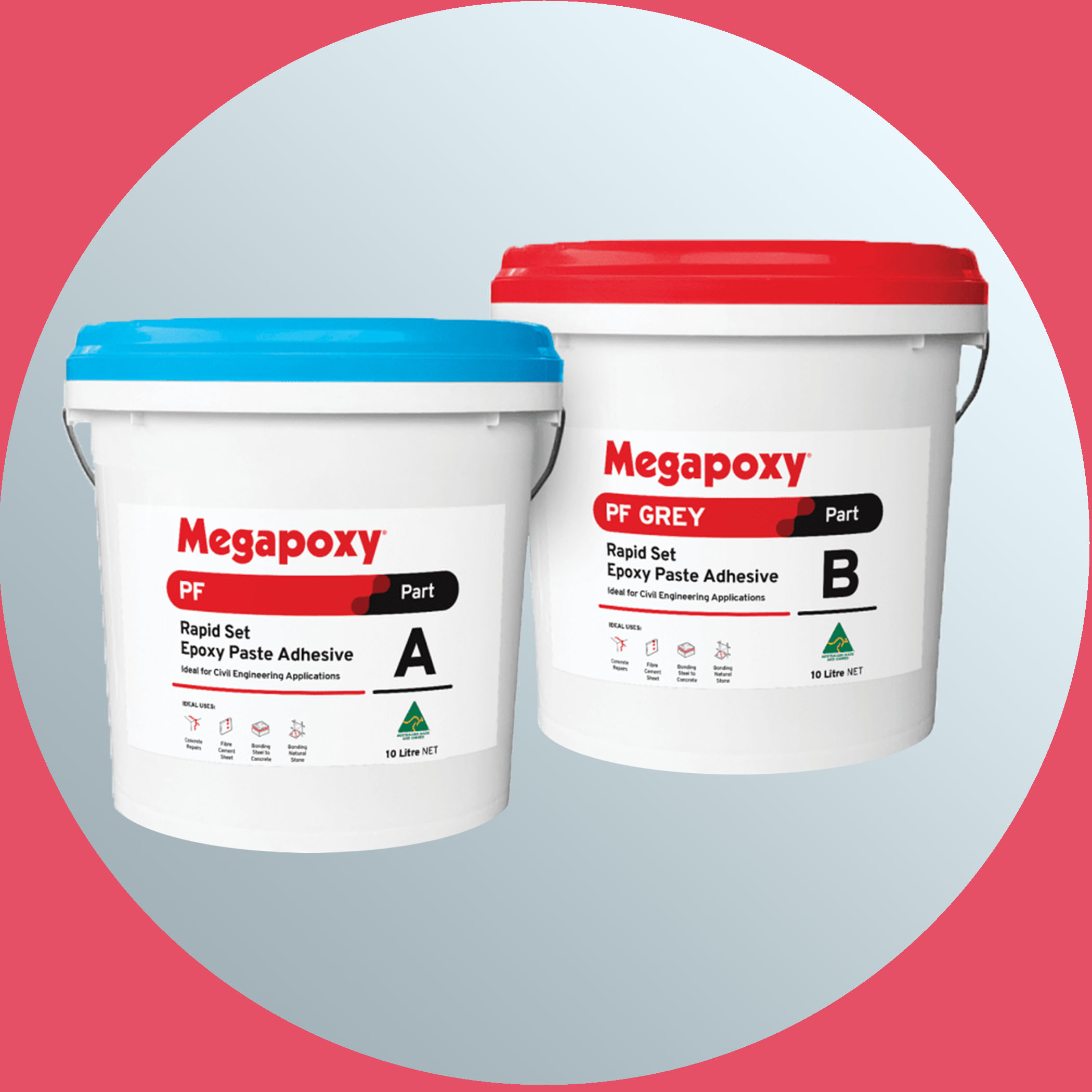 Megapoxy PF Rapid Set Epoxy Paste Adhesive - Grey 20 Litre Variation Image