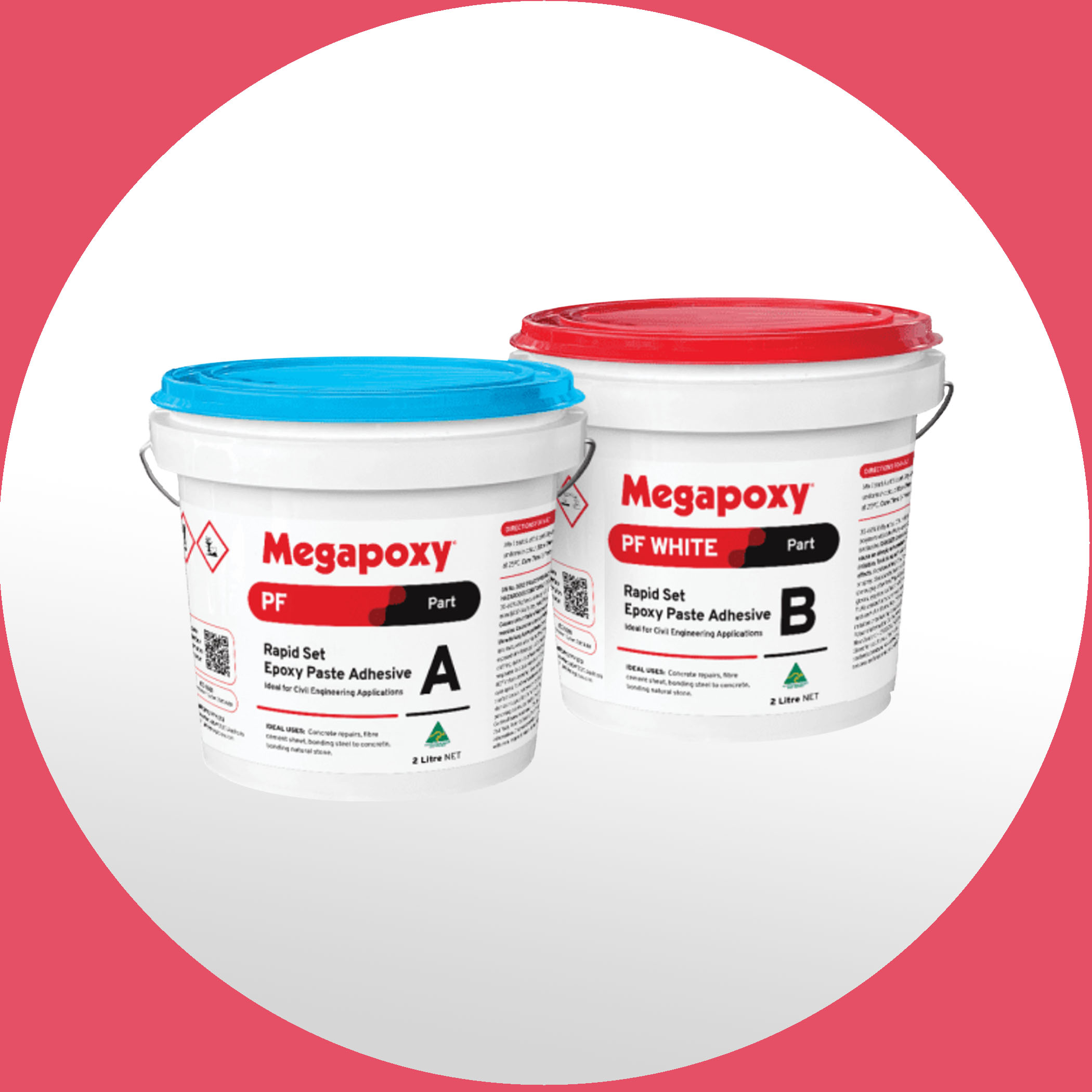 Megapoxy PF Rapid Set Epoxy Paste Adhesive - White 4 Litre Variation Image
