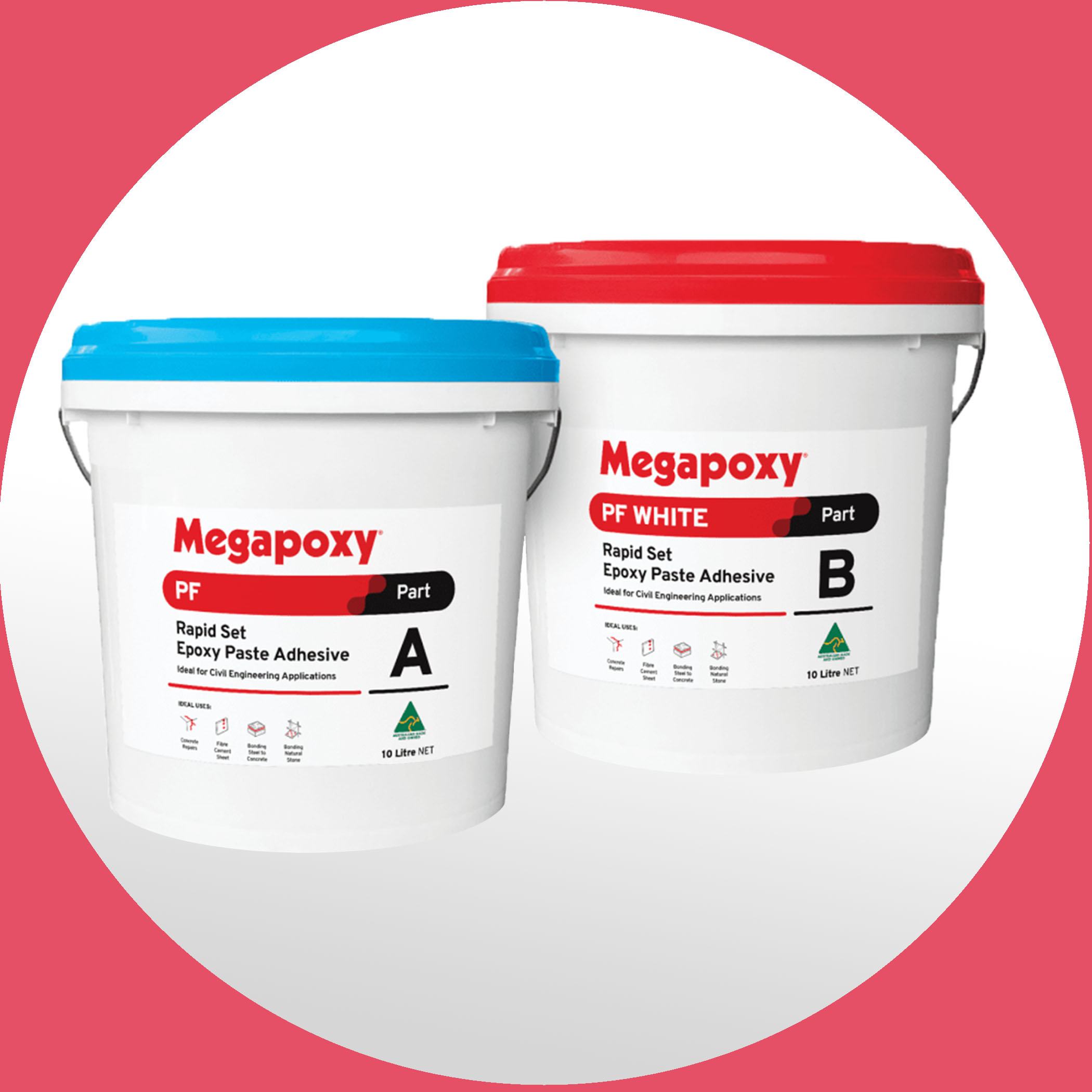 Megapoxy PF Rapid Set Epoxy Paste Adhesive - White 20 Litre Variation Image