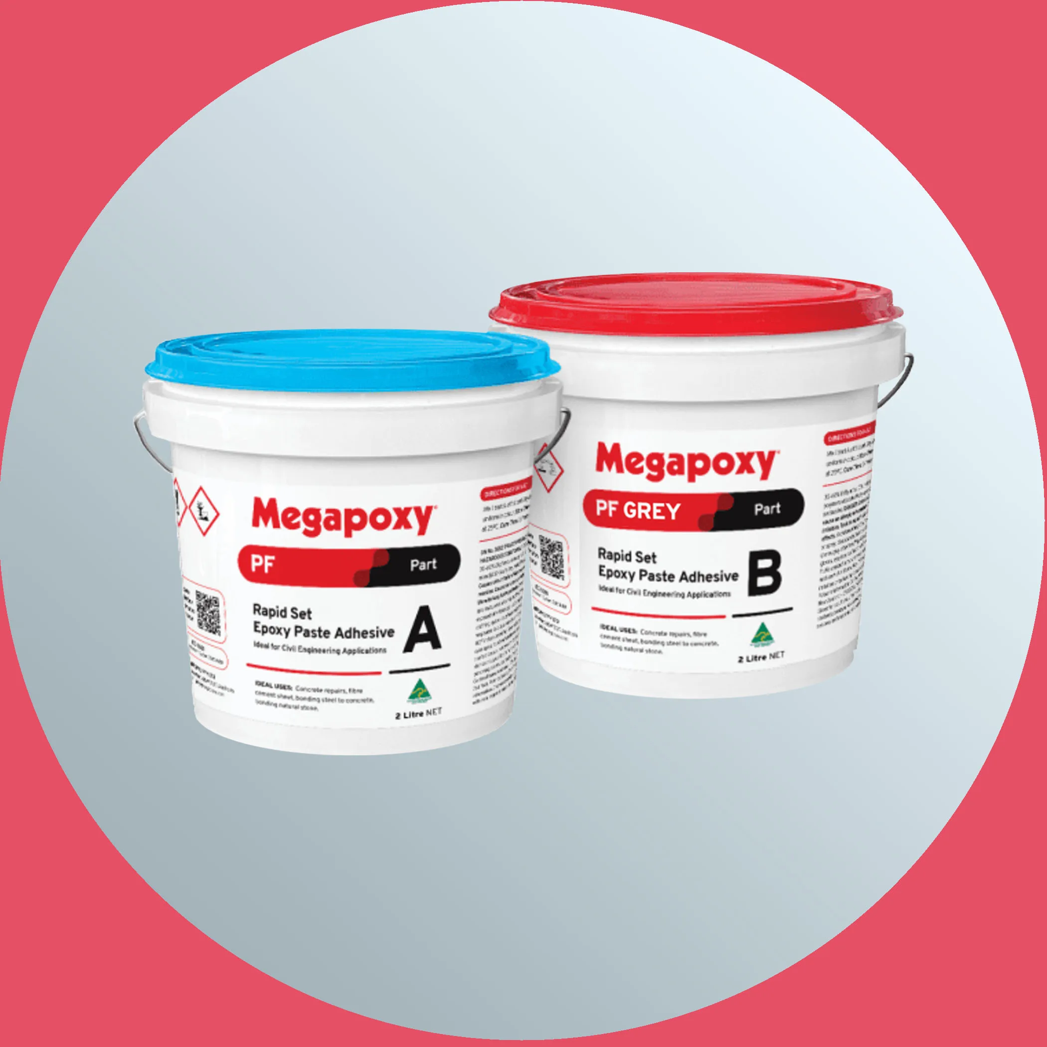 Megapoxy PF Rapid Set Epoxy Paste Adhesive - Grey 4 Litre Variation Image