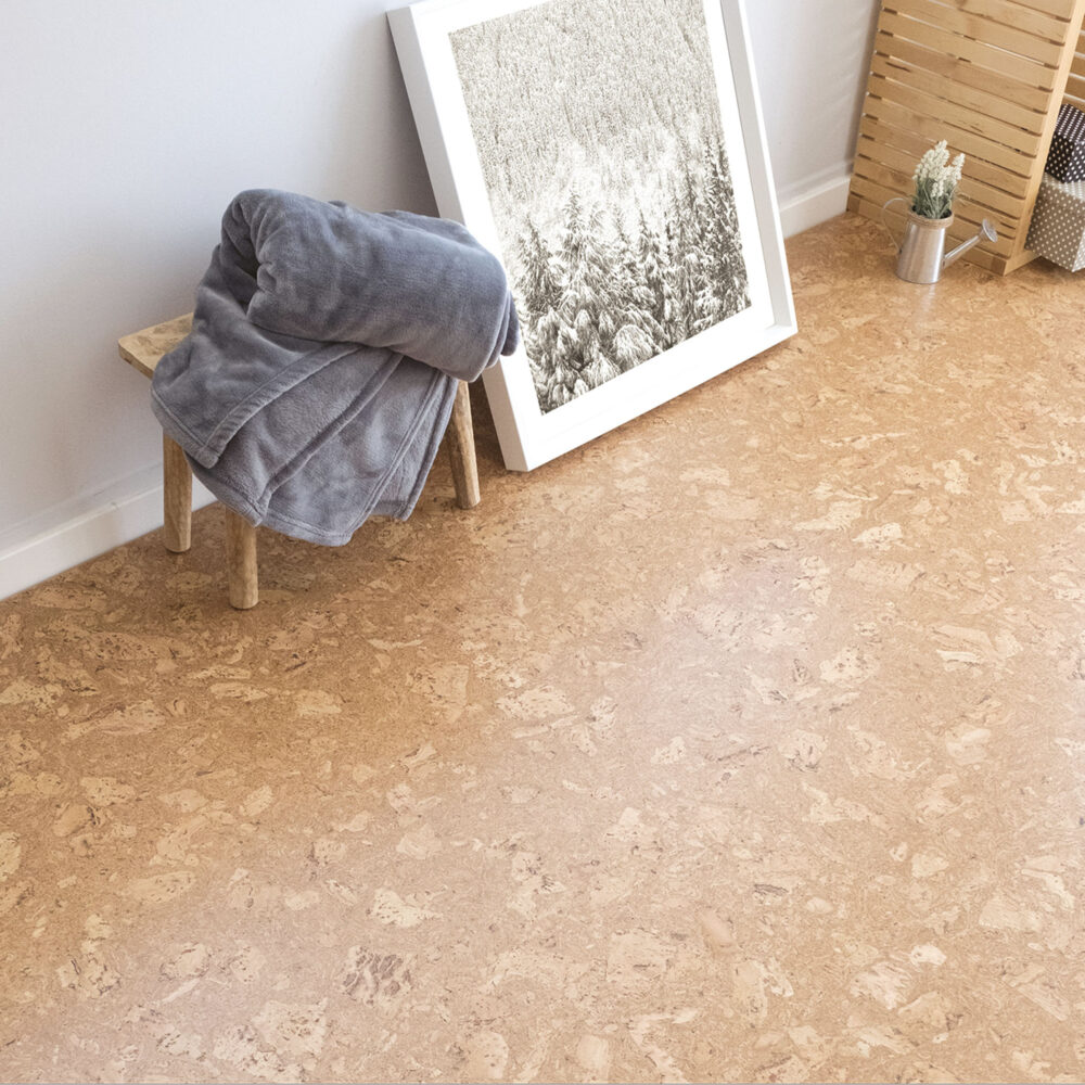 CorkArt Traditional Cork Floating Flooring in Burl Finish - Gallery Image
