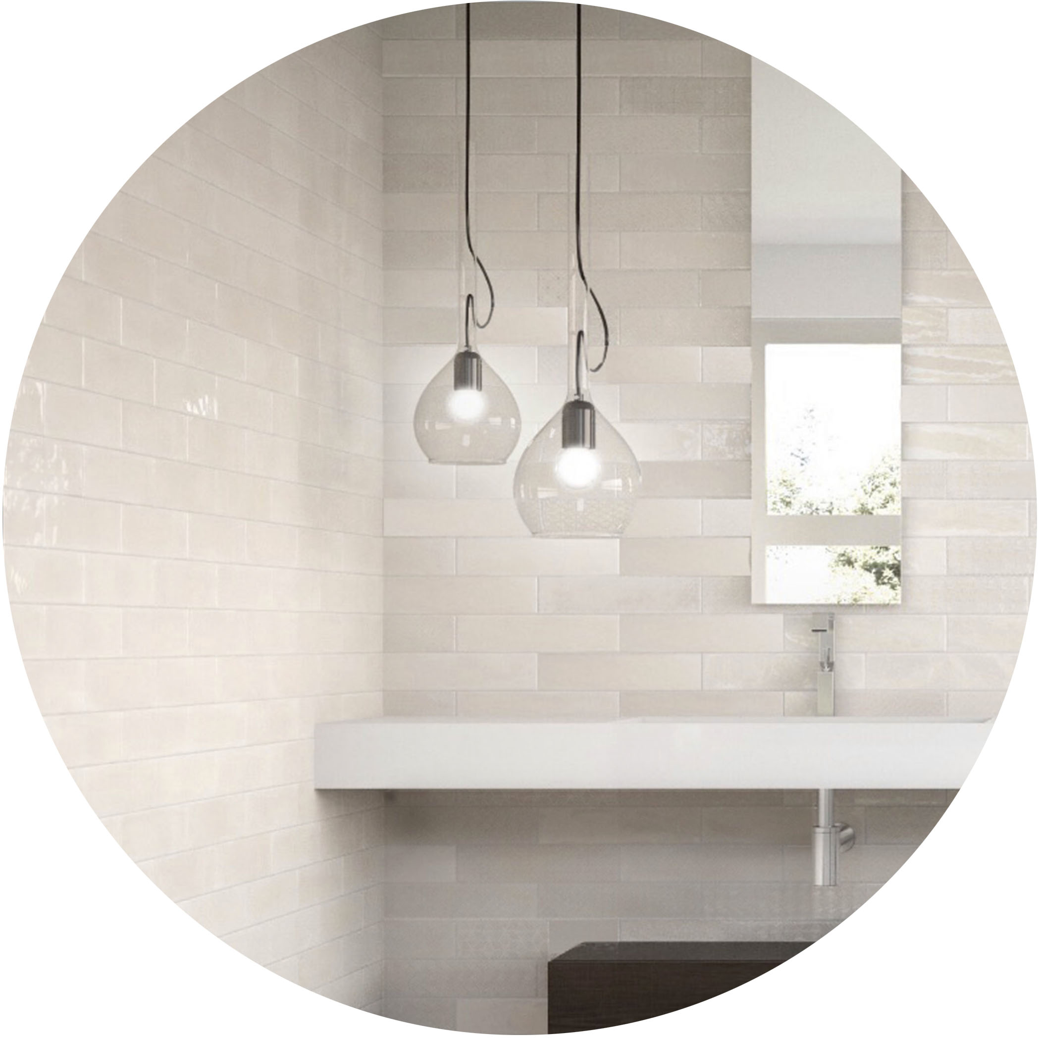 Opal Ivory Gloss Subway Tile - Product Image
