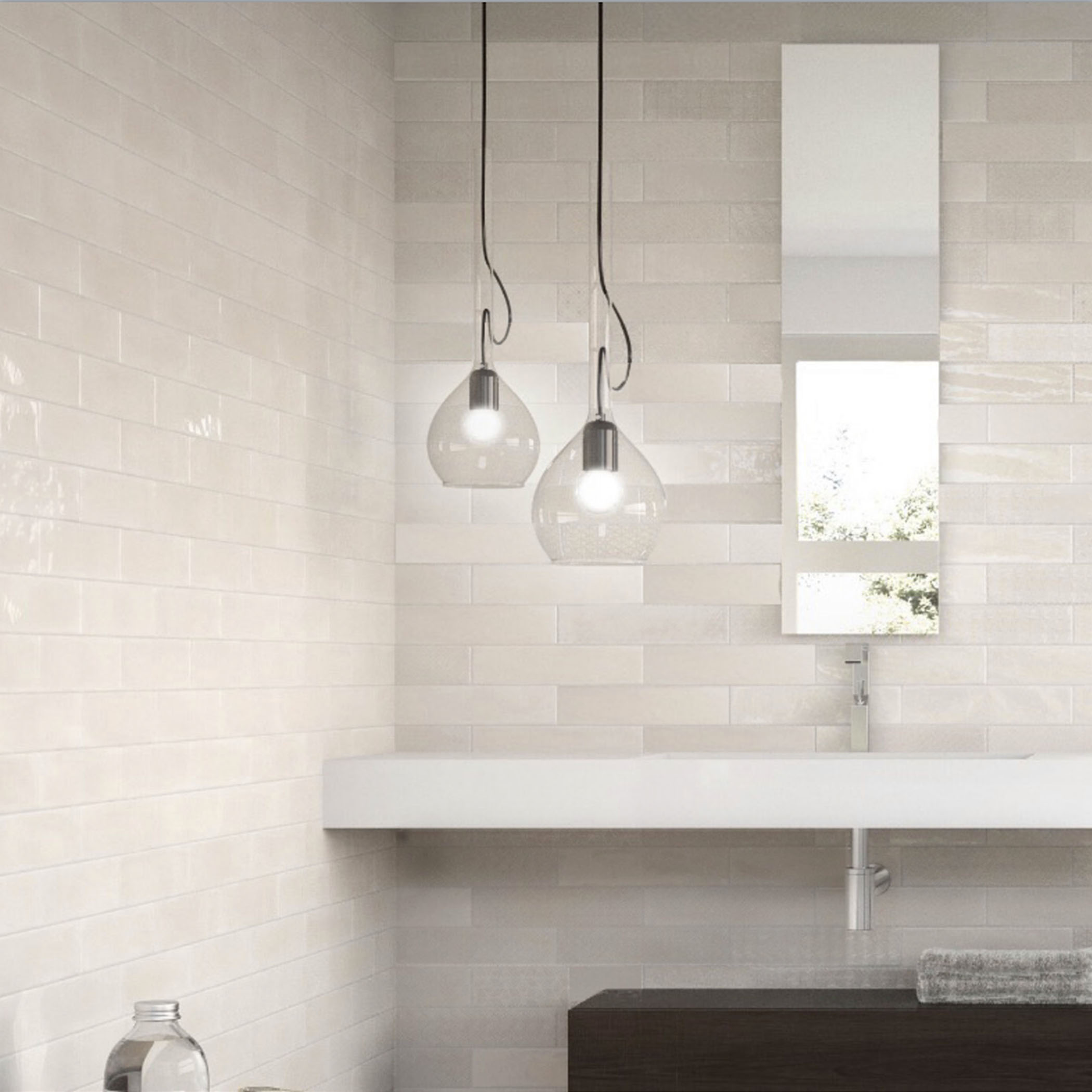 Opal Ivory Gloss Subway Tile - Image 2