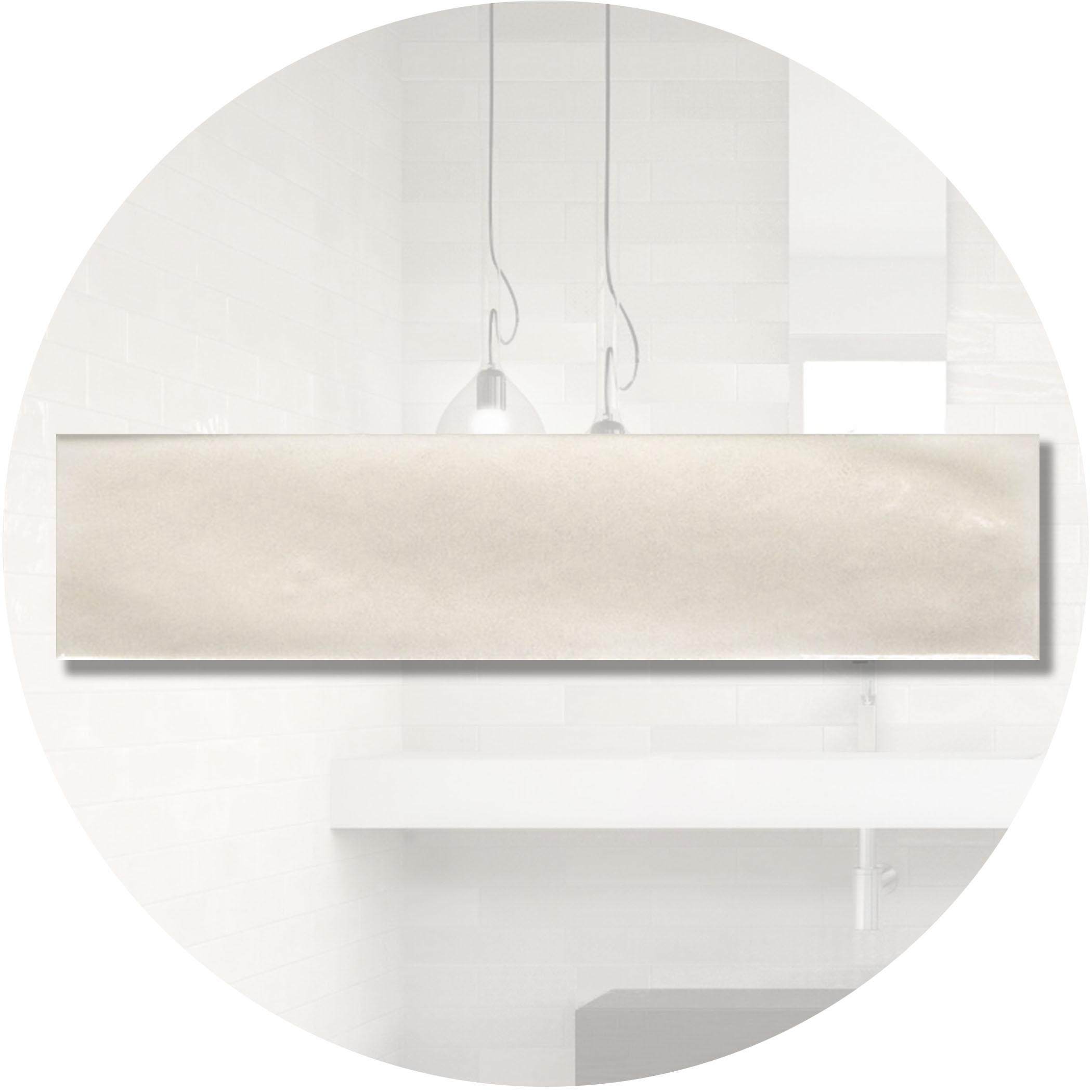 Opal Ivory Gloss Subway Tile - Gallery Image