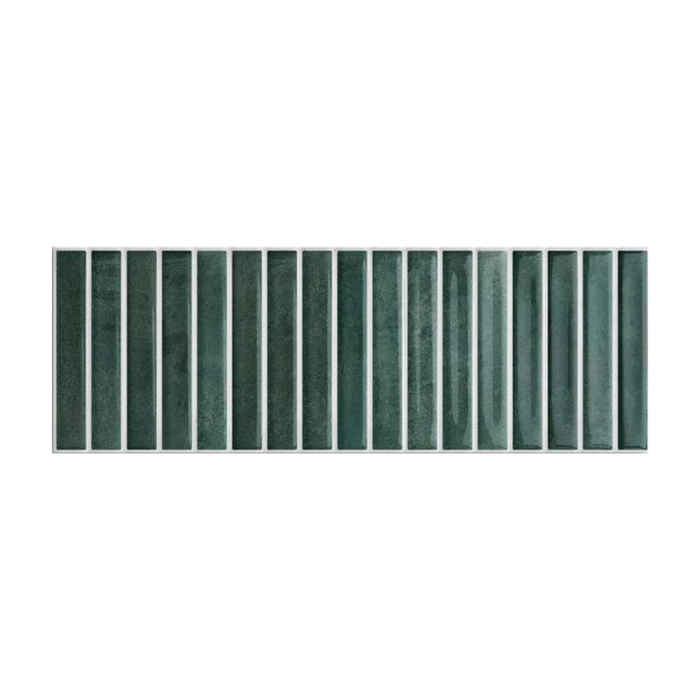 Striatura Finger Subway Tile - Dark Green - Gallery Image