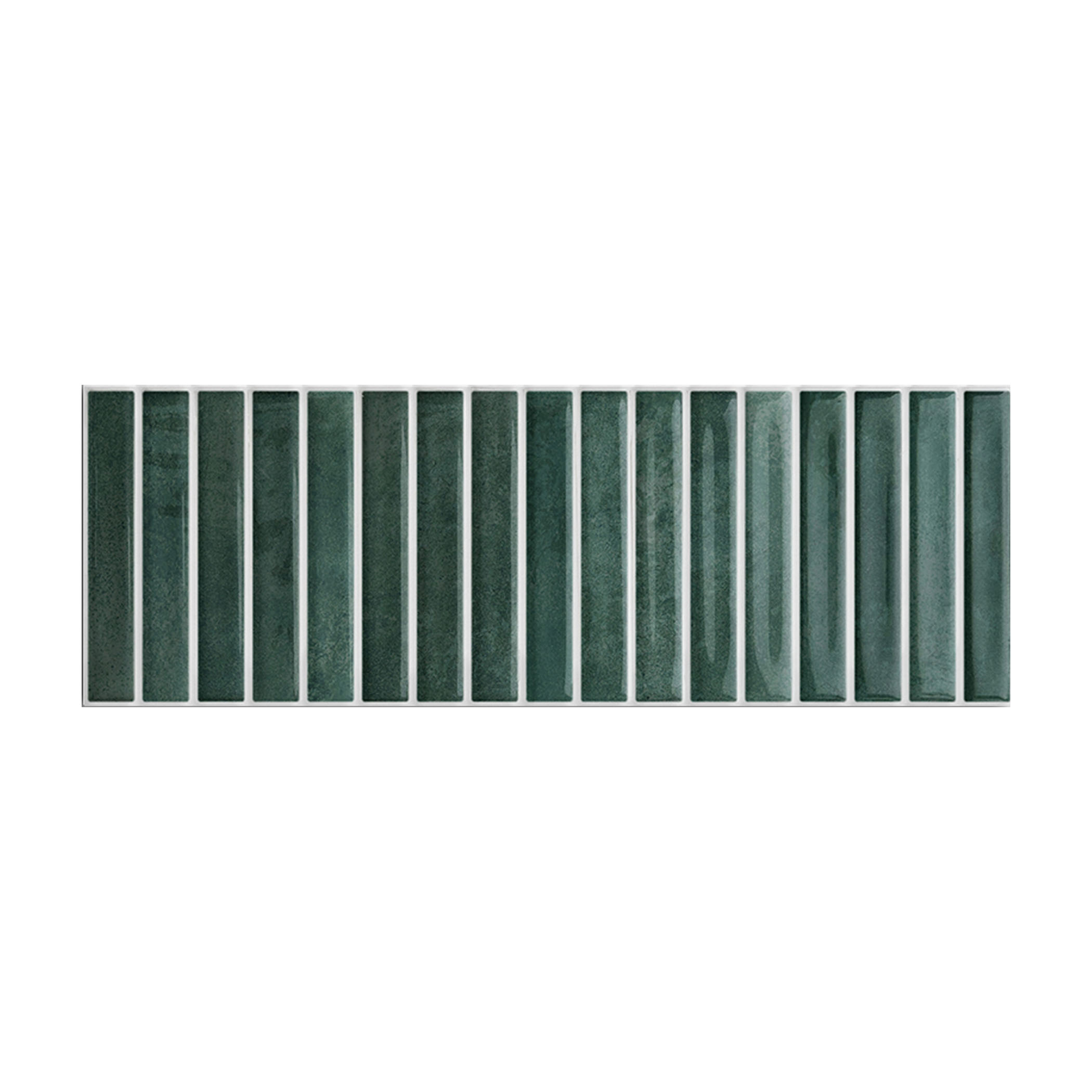 Striatura Finger Subway Tile - Dark Green - Gallery Image