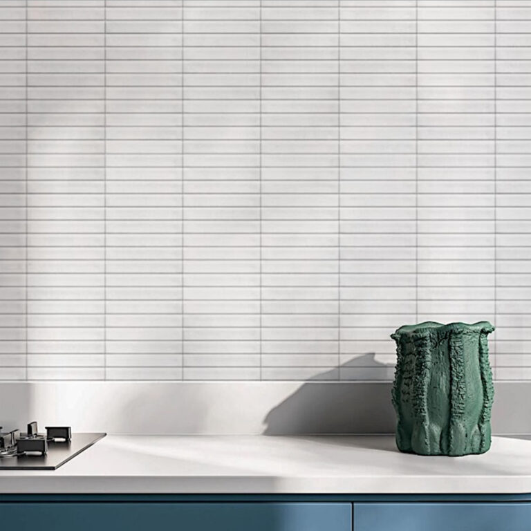 Striatura Finger Subway Tile - Satin White