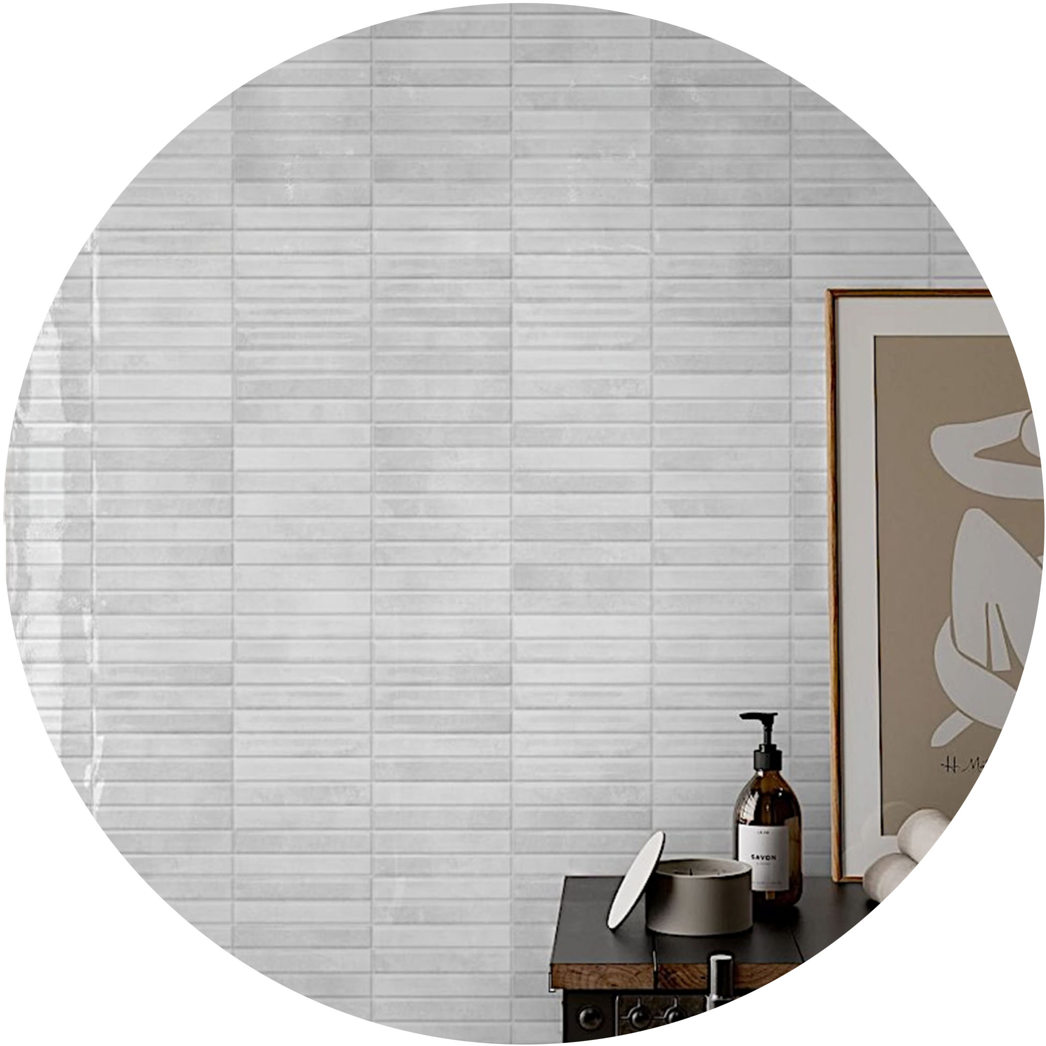Striatura Finger Subway Tile - Antique Grey - Product Image