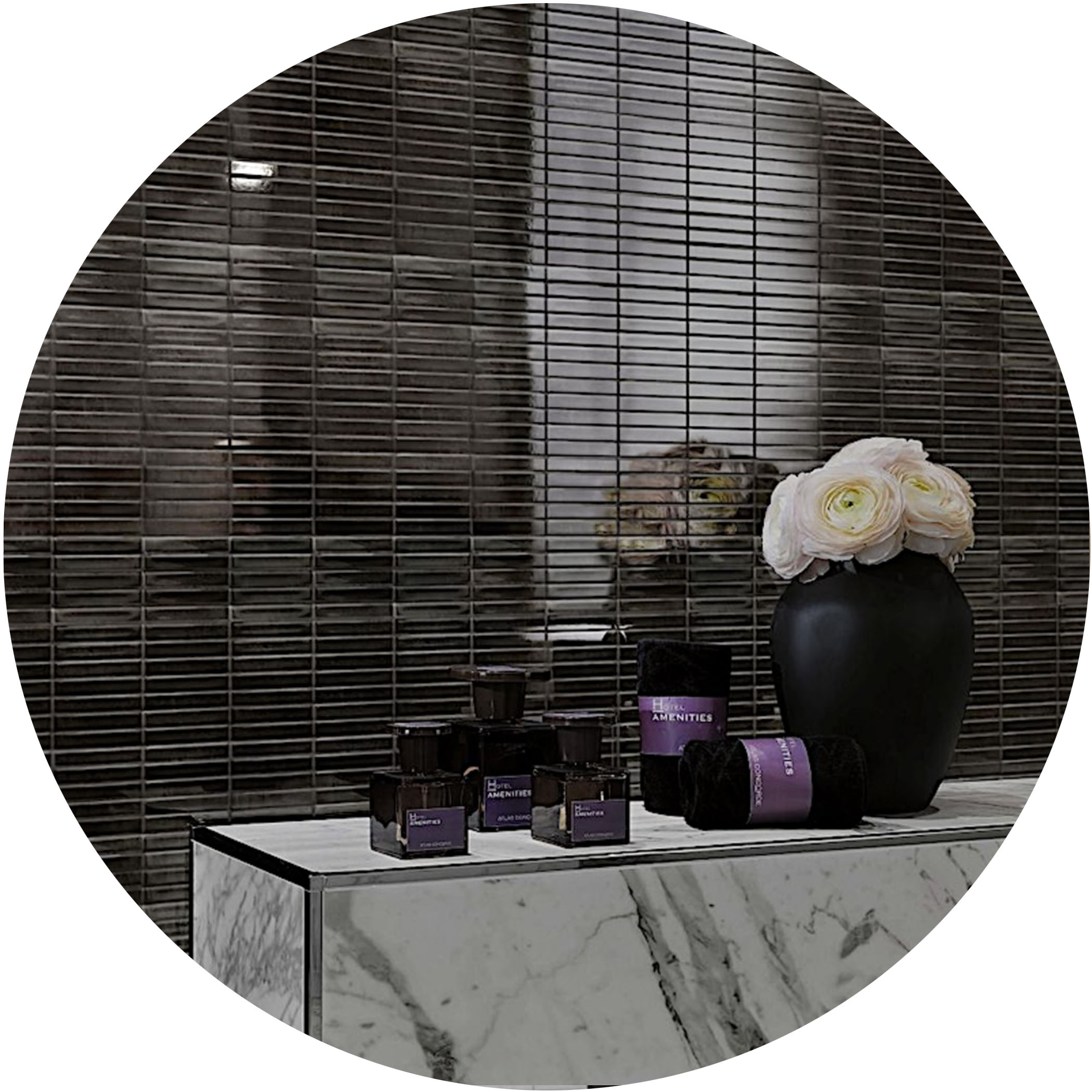 Striatura Finger Subway Tile - Charcoal - Product Image