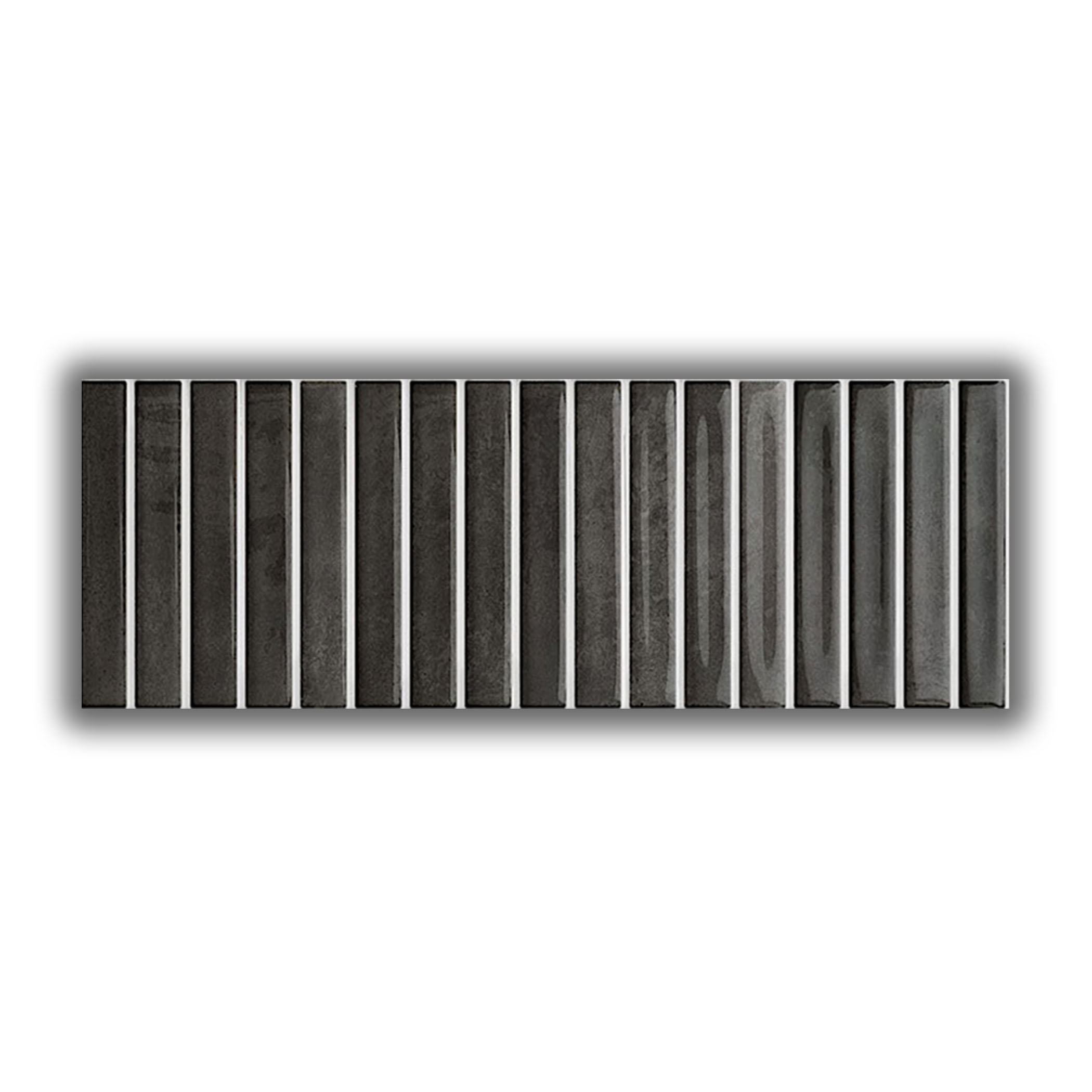 Striatura Finger Subway Tile - Charcoal - Gallery Image