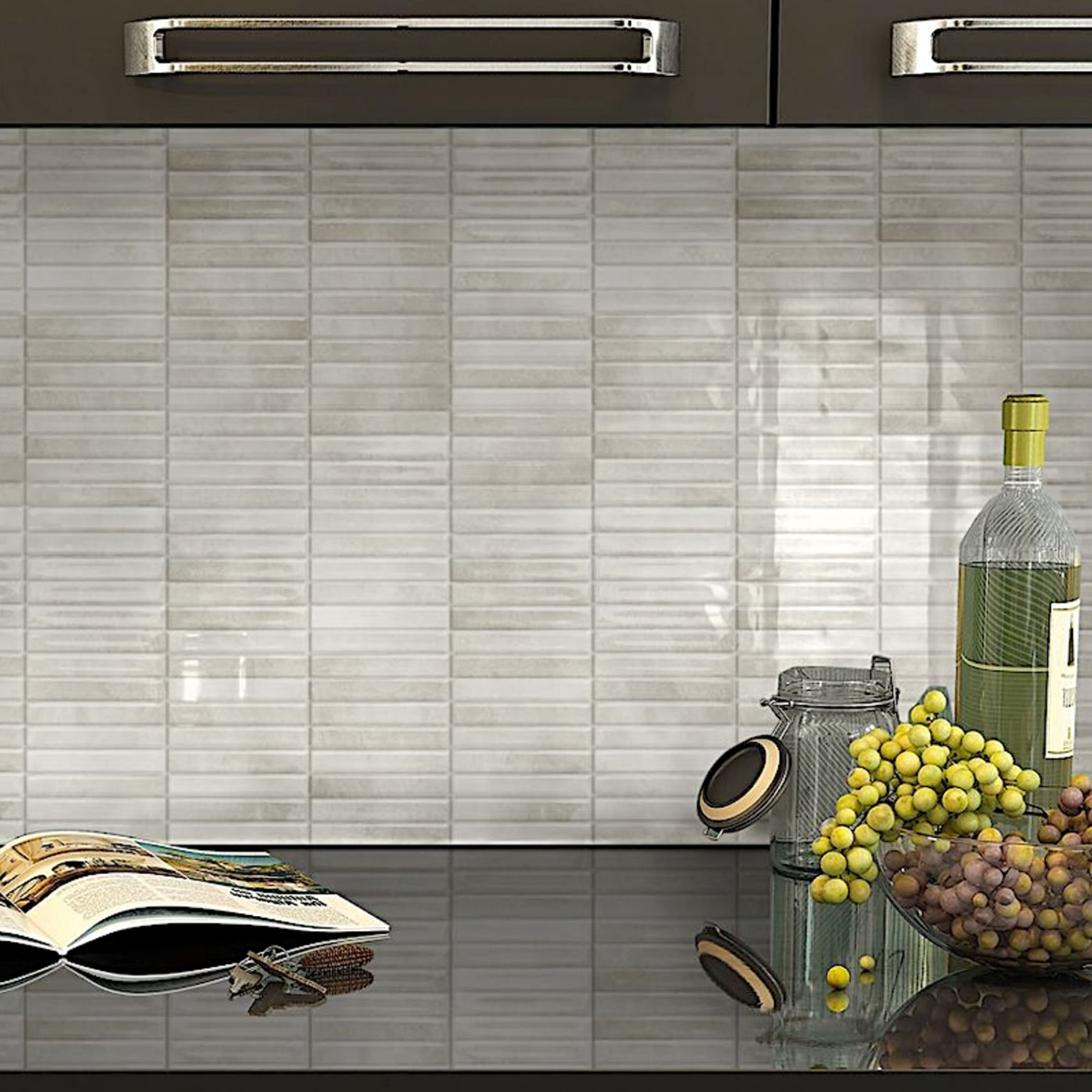 Striatura Finger Subway Tile - Vanilla Ivory - Gallery Image