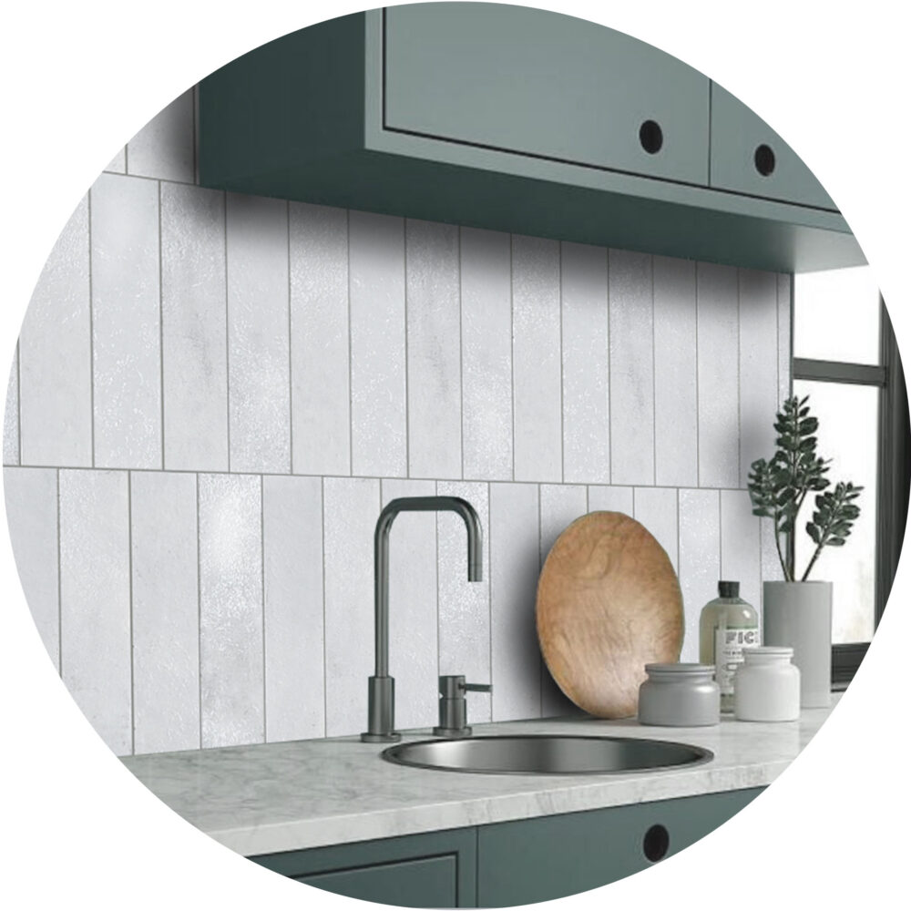 Mussa Subway Tile - White - Product Image