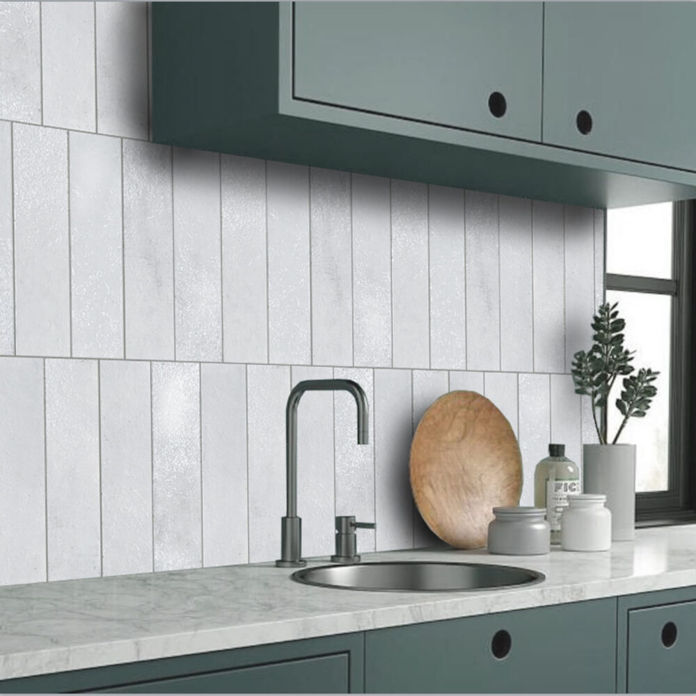 Mussa Subway Tile - White - Gallery Image