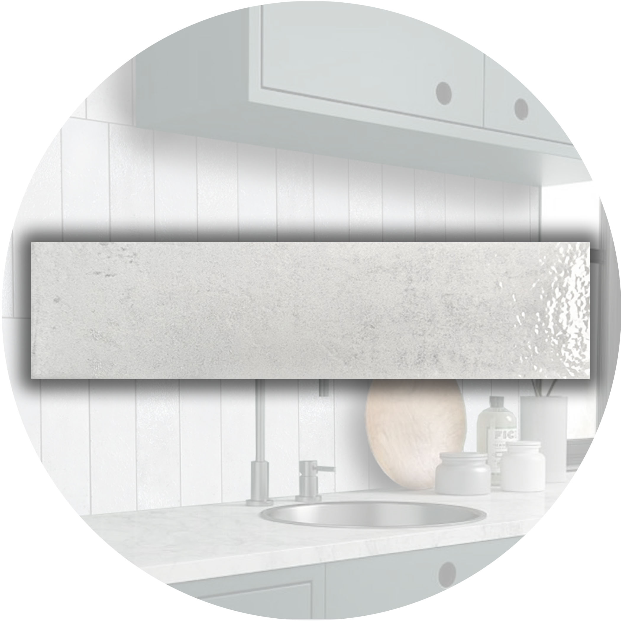 Mussa Subway Tile - White - Gallery Image