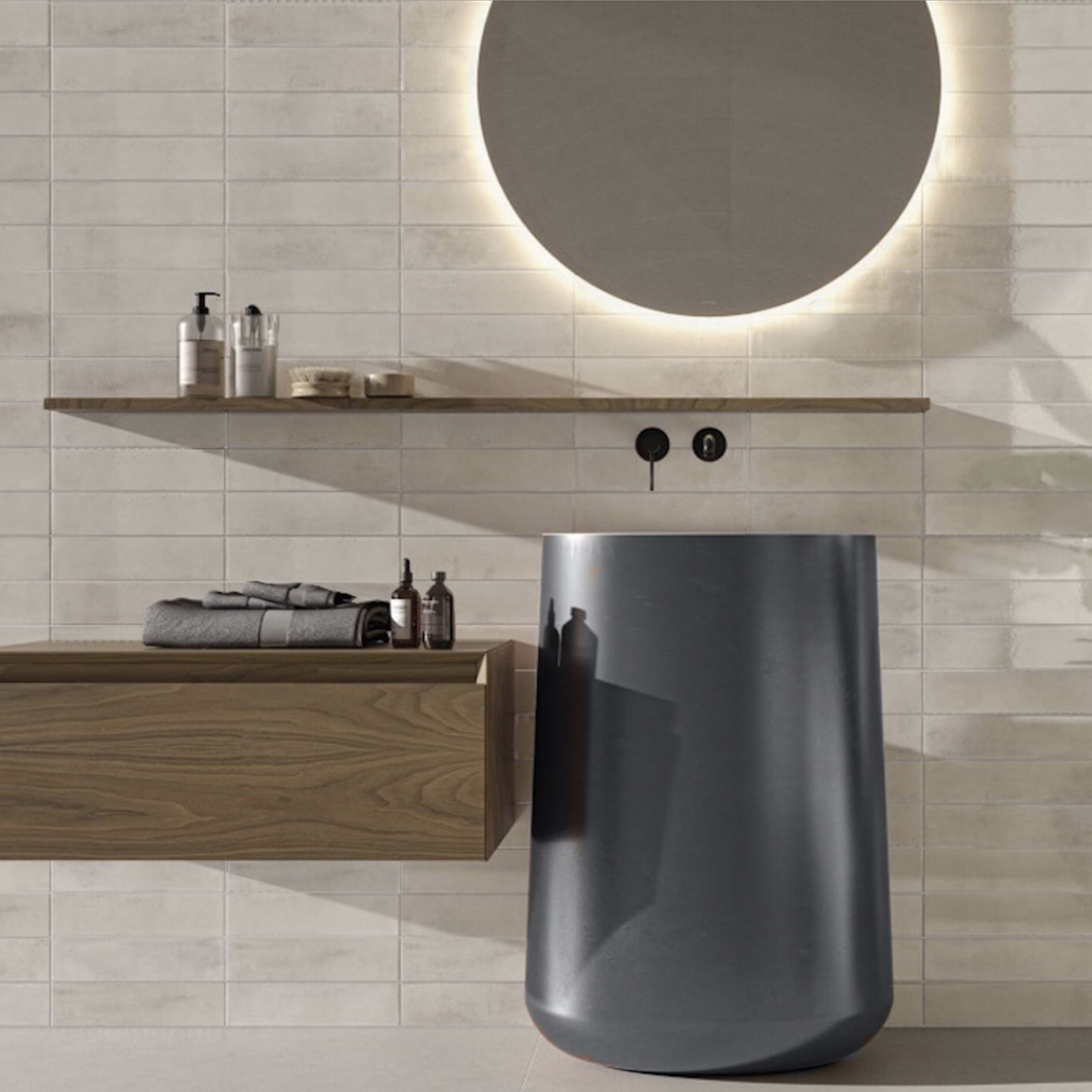 Mussa Subway Tile - Ivory - Gallery Image