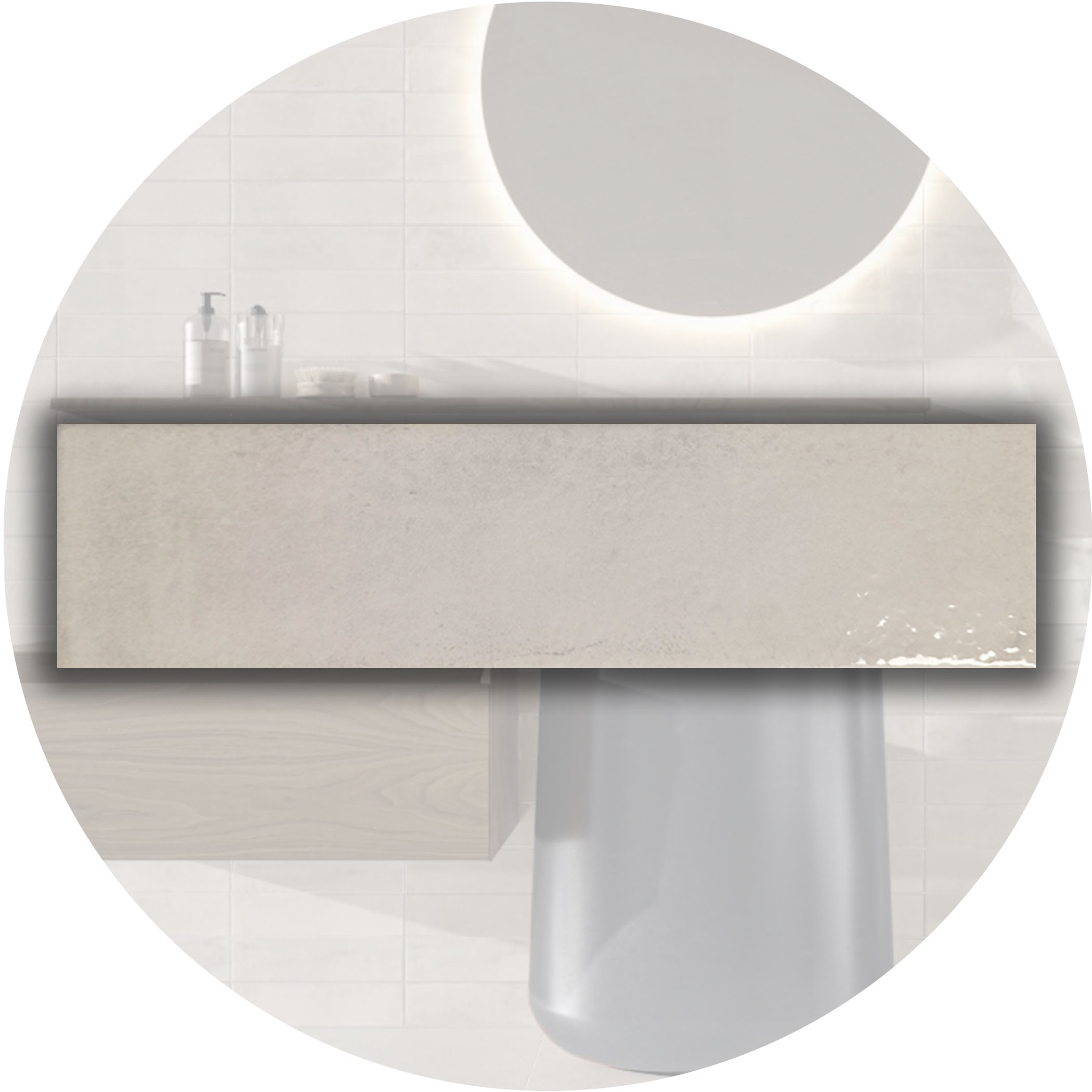 Mussa Subway Tile - Ivory - Gallery Image
