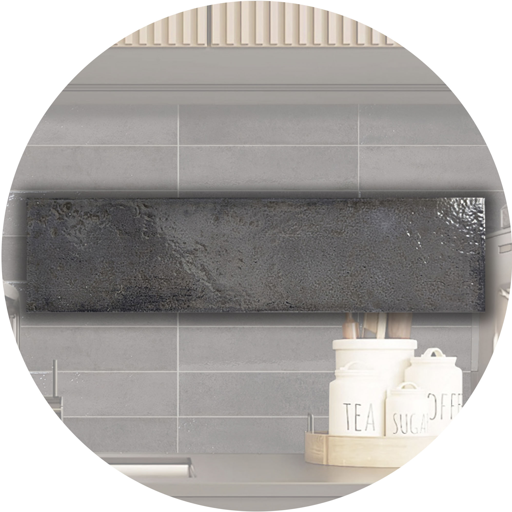 Mussa Subway Tile - Anthracite - Gallery Image