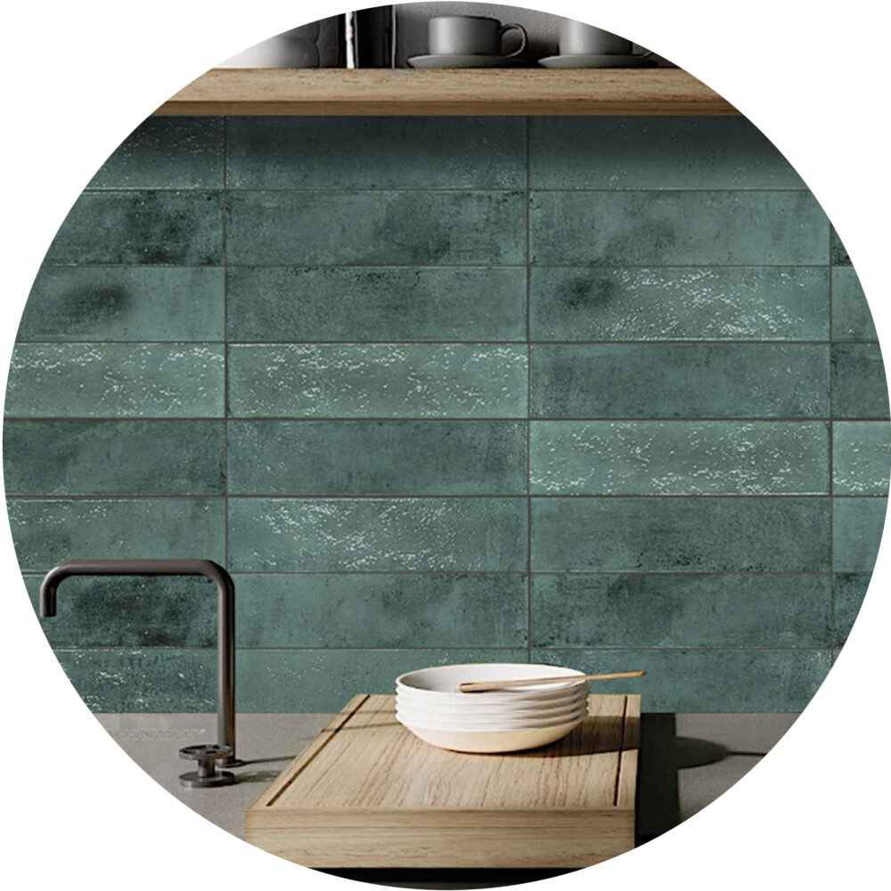 Mussa Subway Tile - Green - Product Image
