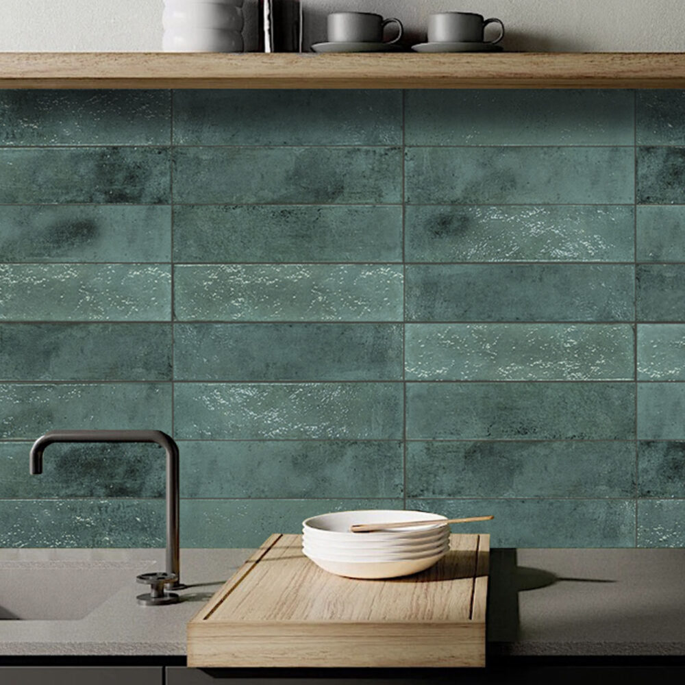 Mussa Subway Tile - Green - Gallery Image