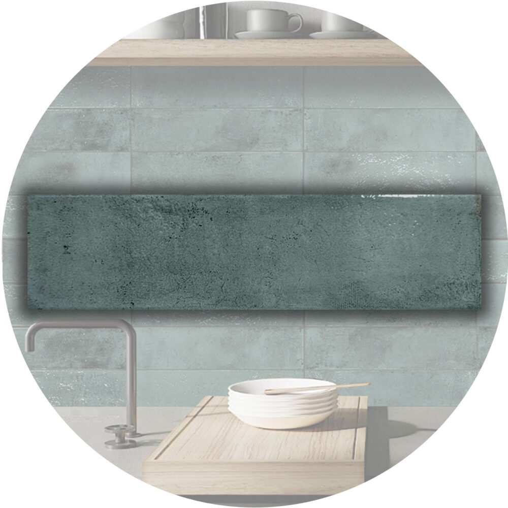 Mussa Subway Tile - Green - Gallery Image